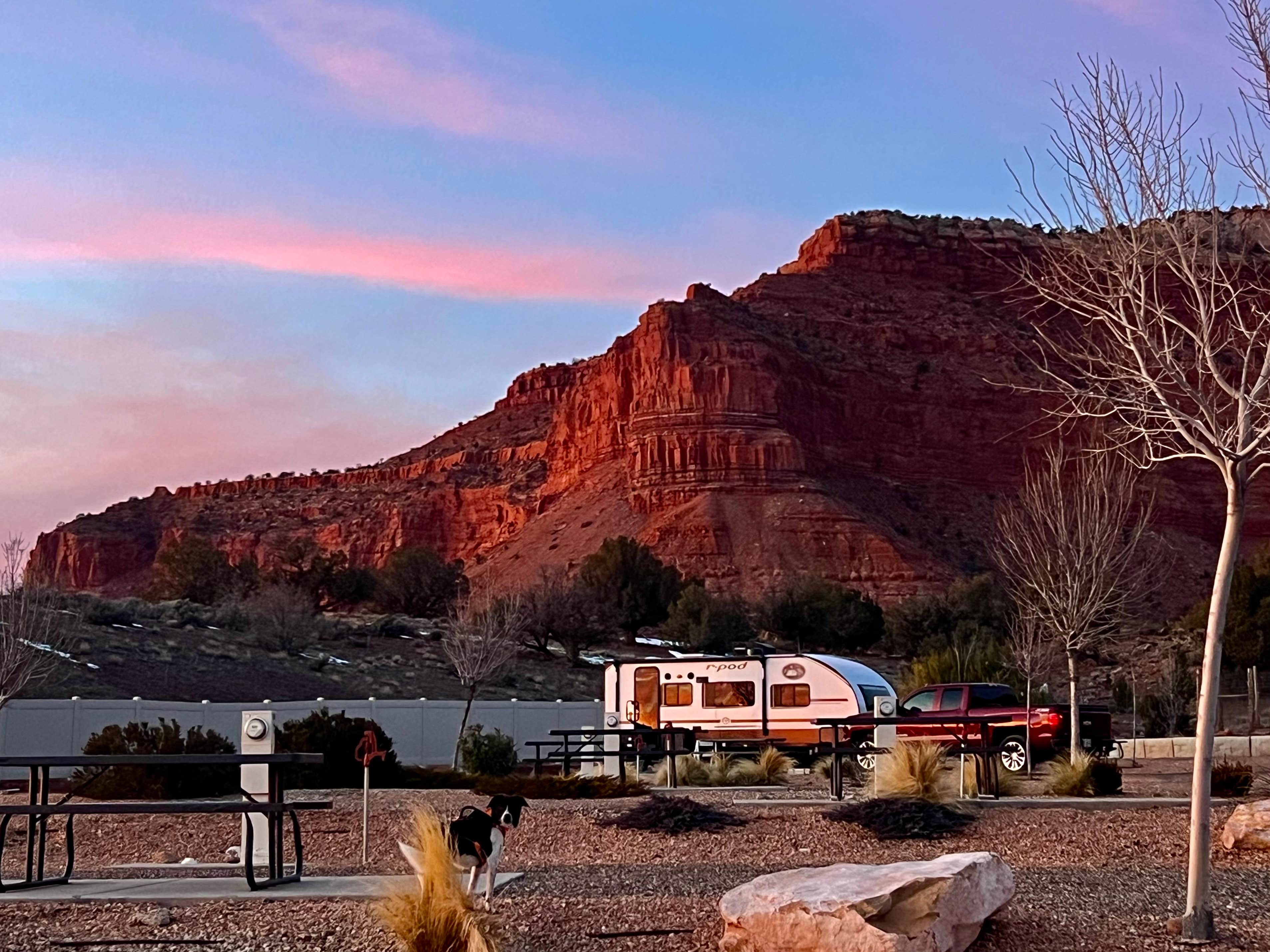 Kerri P.'s photo of camping with pets at Grand Plateau RV Resort near Kanab, UT