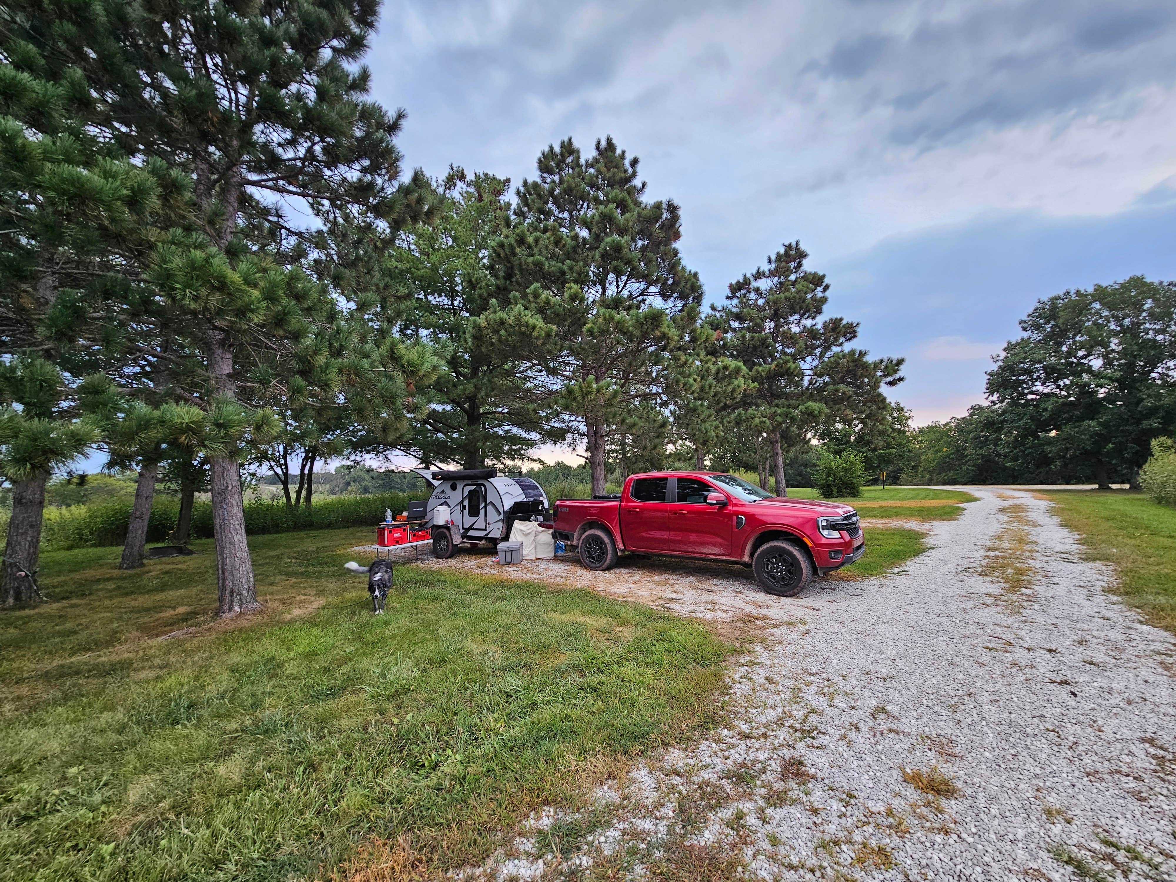joel G.'s photo of camping with pets at Grand Trace State Forest near Jamesport, MO