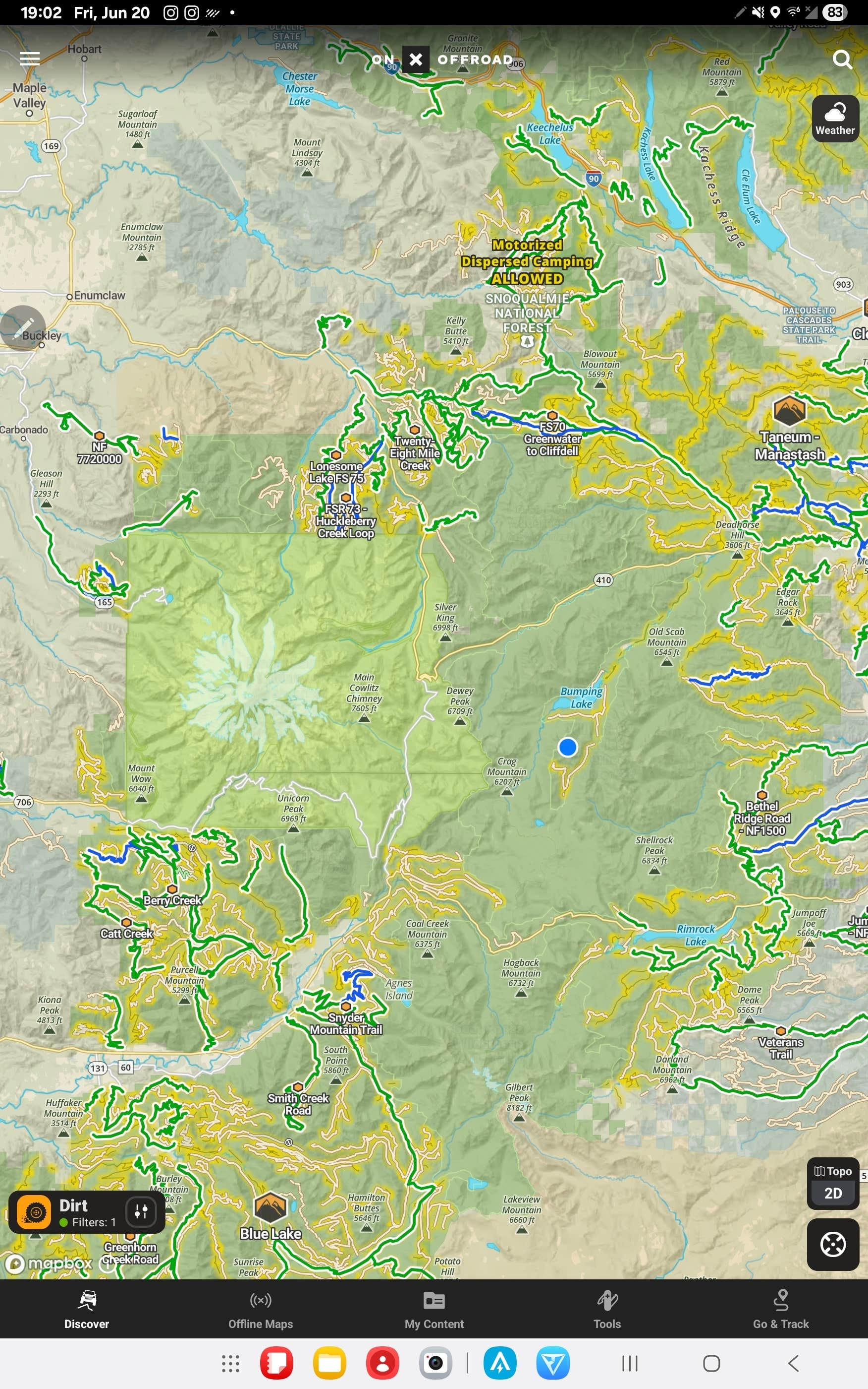 Camper-submitted photo at Granite Lake Dispersed Camping Area near Goose Prairie, WA