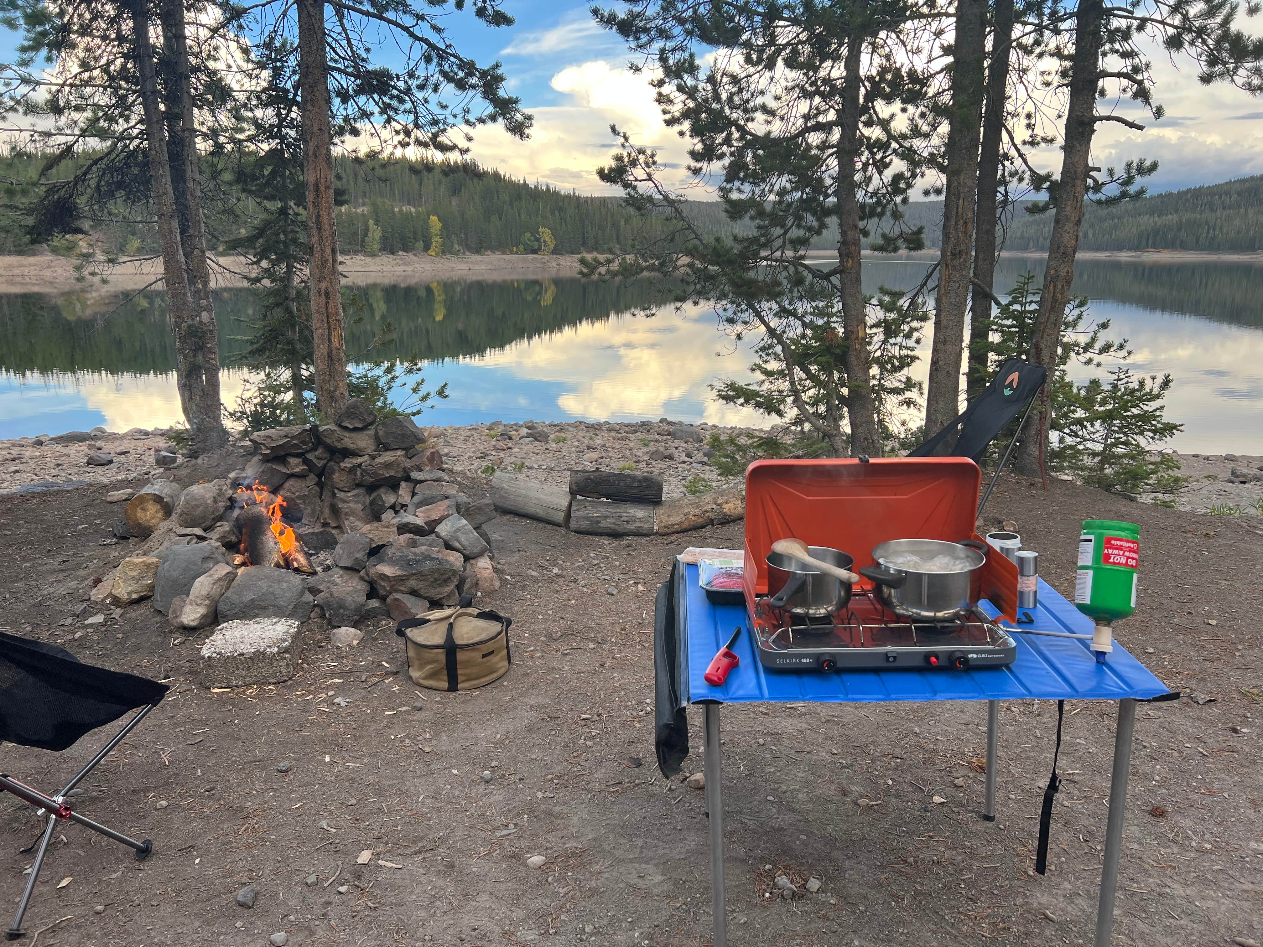 Chris and Mallory's photo at Grassy Lake Reservoir Dispersed Camping near John D. Rockefeller Jr. Memorial Parkway