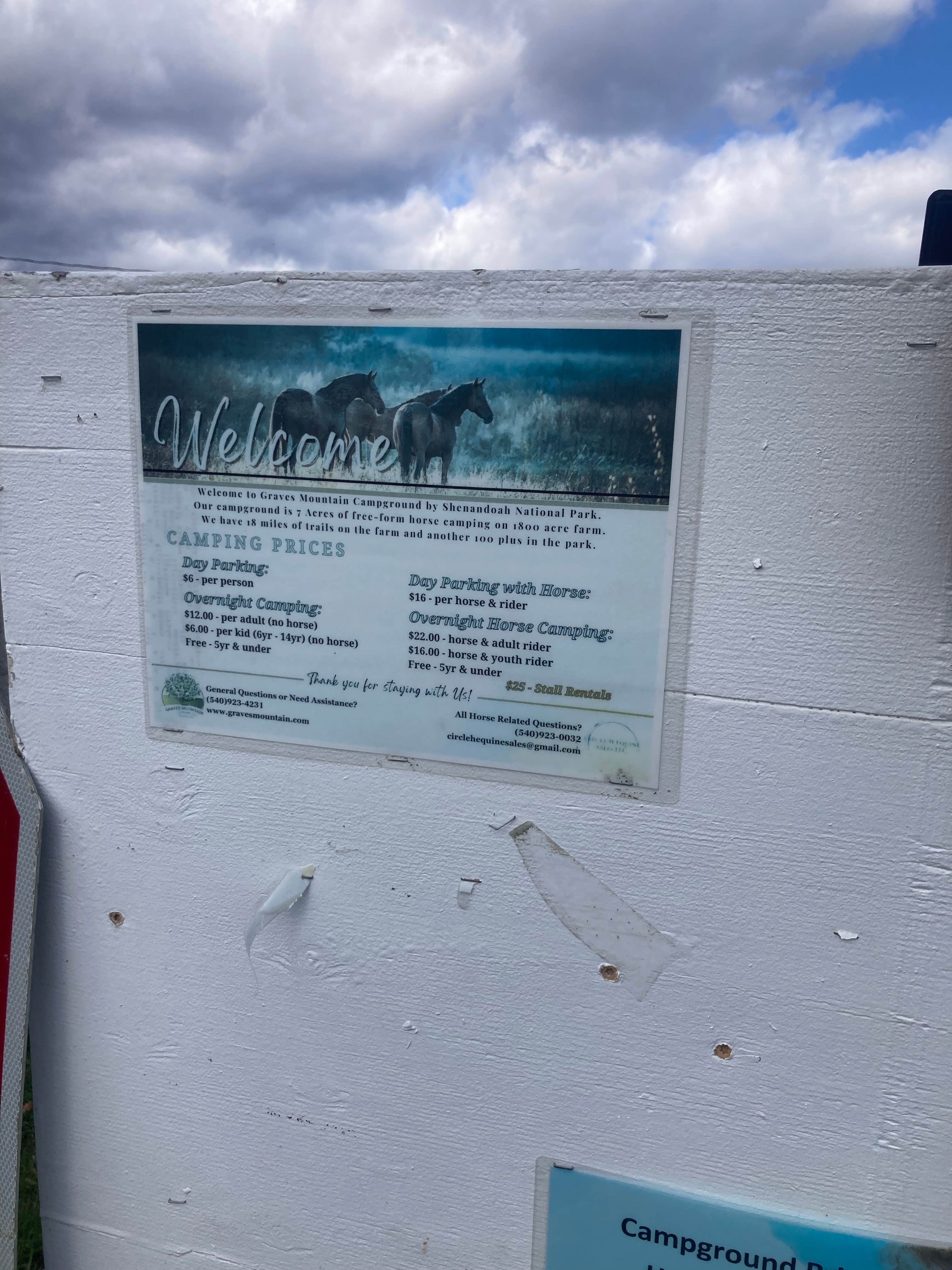 Jack B.'s photo of camping with a horse at Graves Mountain Farm Campground near Catharpin, VA