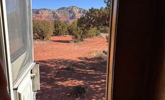 Kathy B.'s photo of camping with pets at Greasy Spoon Dispersed Area near Cottonwood, AZ