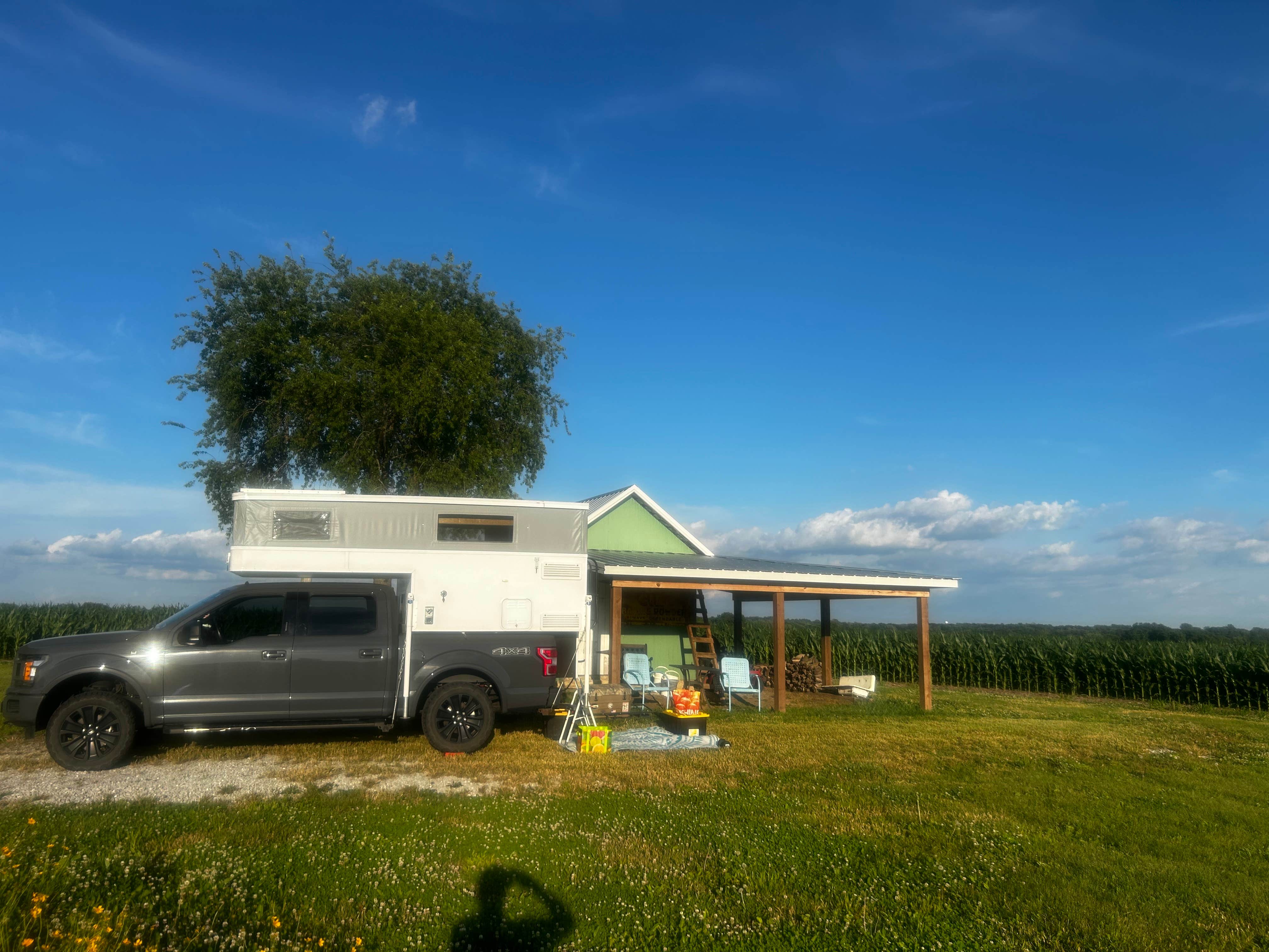 russell's photo of rv camping at Green Acres at Red Brick Farmhouse near Whiteman Air Force Base, MO