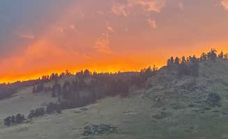 Angie A.'s photo of a dispersed camping area at Grouse Mountain Basecamp on Forest Road 403 near Big Horn, WY