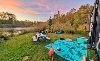 Rachael K.'s photo of camping with pets at Gus's Gardens Camping near Hawley, MA