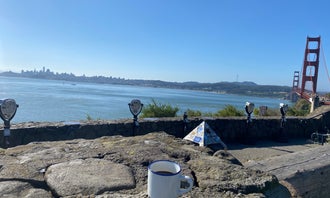 Camping near Kirby Cove Campground — Golden Gate National Recreation Area: H. Dana Bower Rest Area Northbound, Sausalito, California