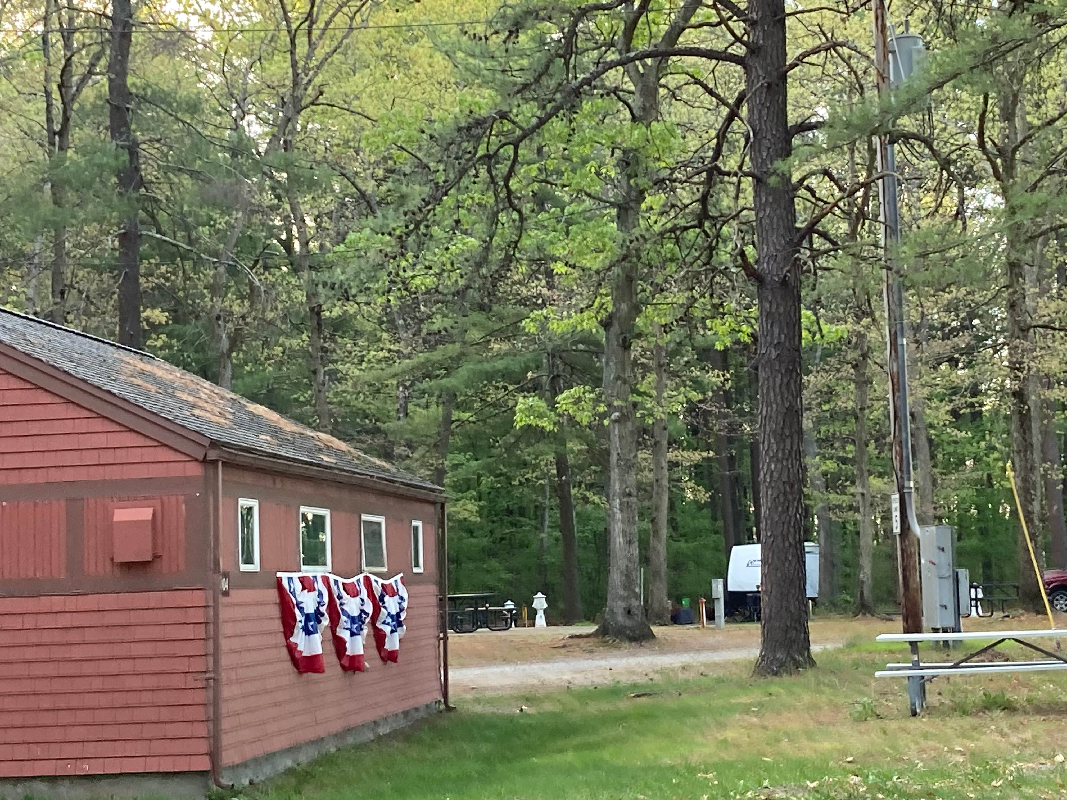 Janet R.'s photo of glamping accommodations at Hanscom AFB FamCamp near Millville, MA