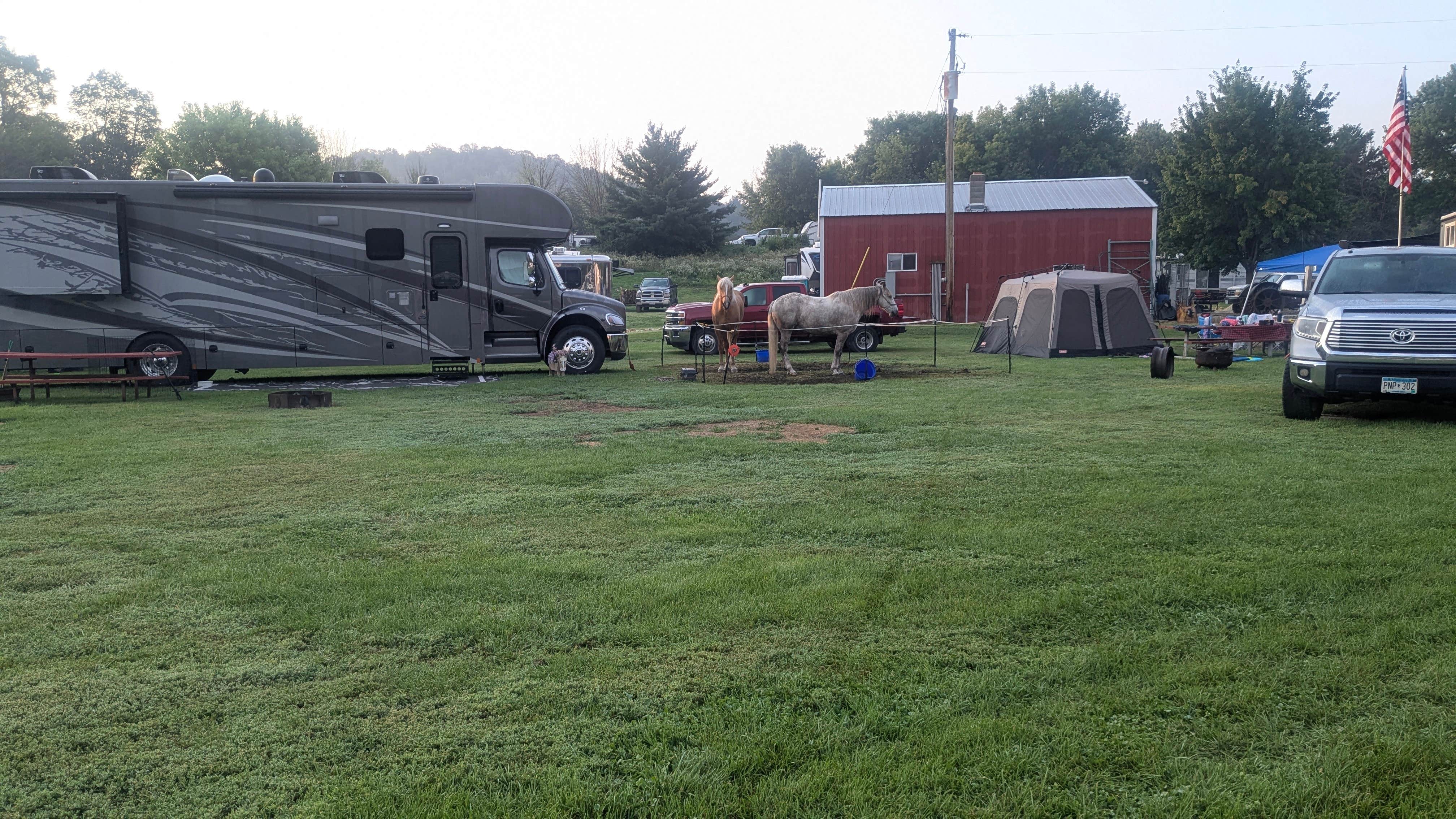 William P.'s photo of camping with a horse at Haycreek Valley Campground near Elmwood, WI