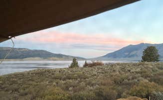Caroline T.'s photo of a dispersed camping area at Henry Lake Dispersed Camping near Macks Inn, ID