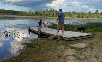 Victoria V.'s photo of camping with pets at Hide-A-Way Cove Campground near Uxbridge, MA