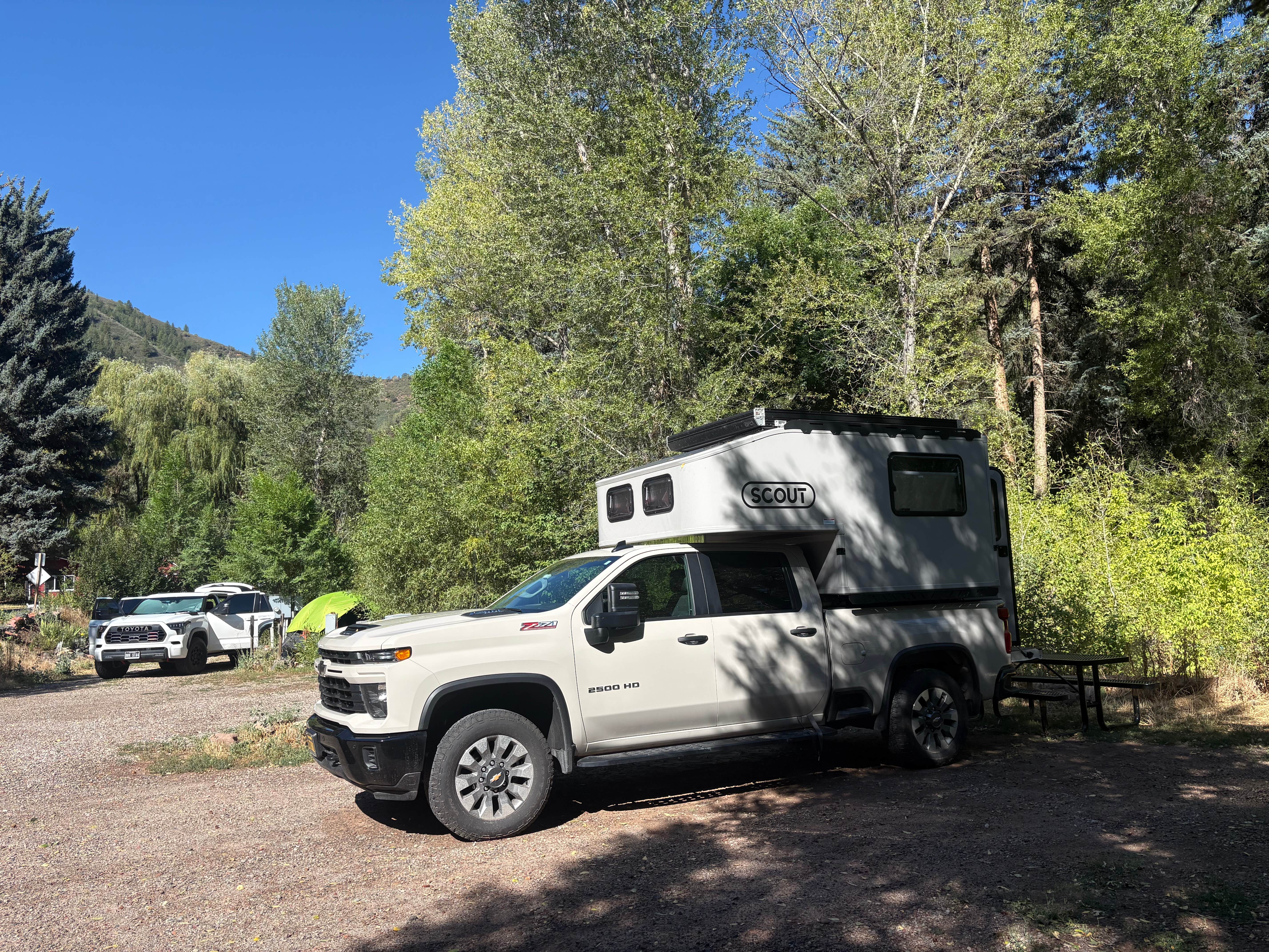 susan F.'s photo of rv camping at Hideout Cabins and Campground near Glenwood Springs, CO
