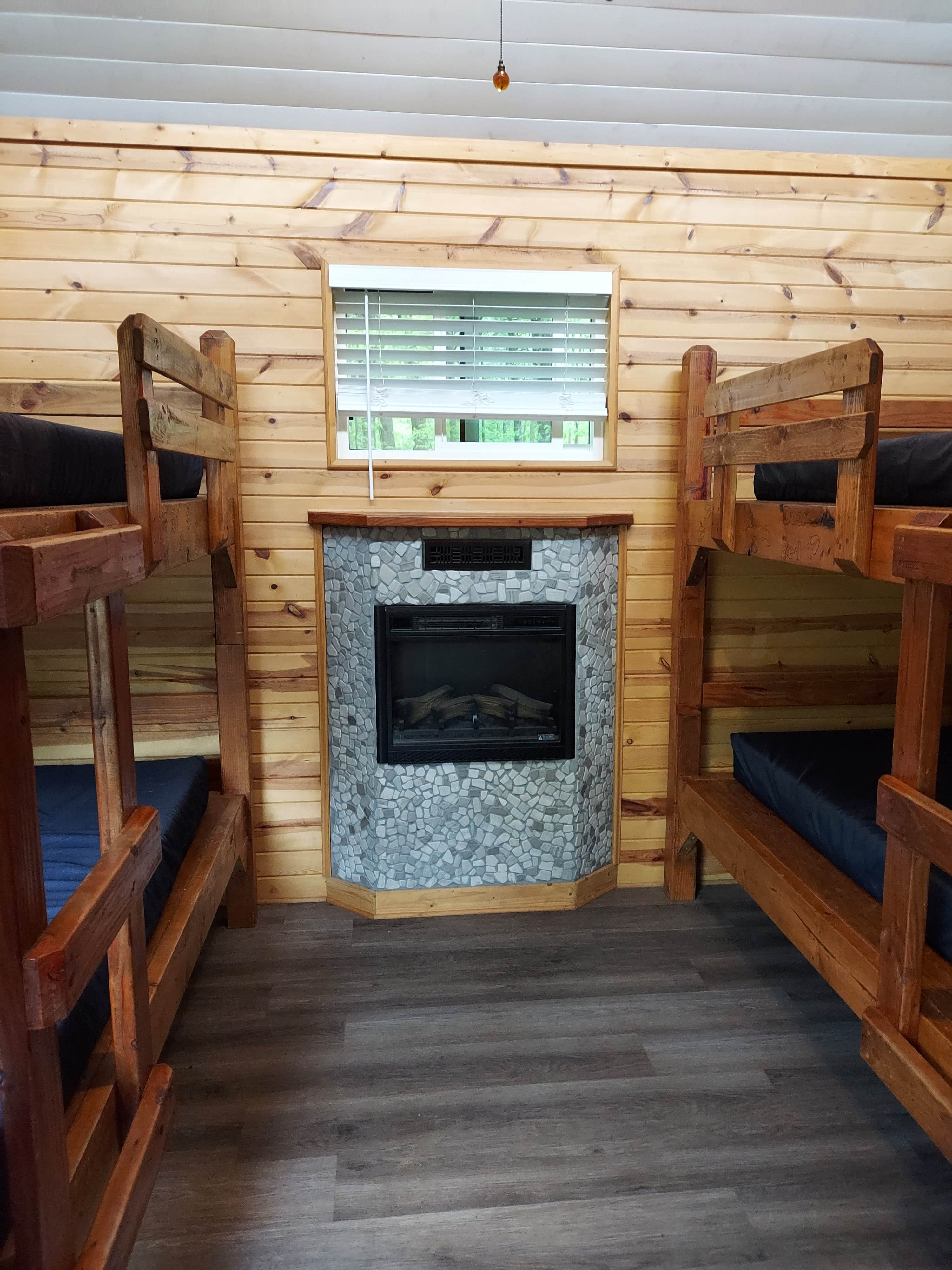 Stephanie H.'s photo of glamping accommodations at McGinnis Lake Modern Campground — Holly Recreation Area near New Hudson, MI