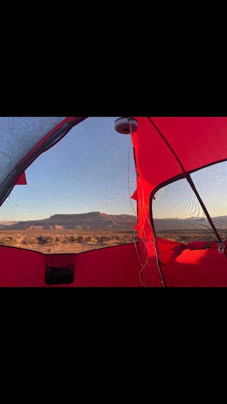 clinton H.'s photo of a dispersed camping area at Hurricane Cliffs BLM Dispersed near Springdale, UT