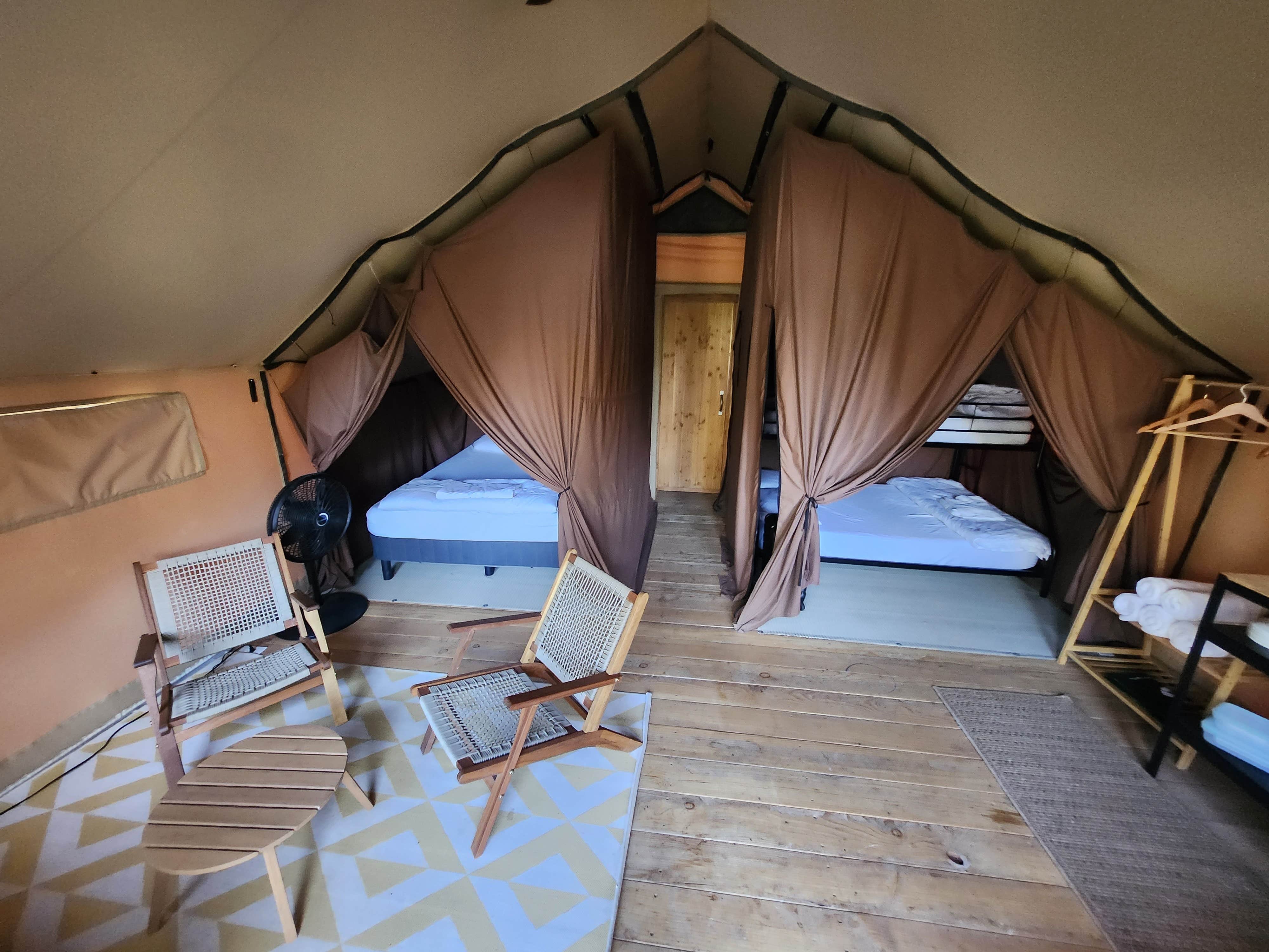 OldskoolEG6 X.'s photo of glamping accommodations at Huttopia Paradise Springs near Cedarpines Park, CA
