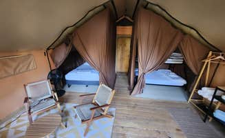 OldskoolEG6 X.'s photo of glamping accommodations at Huttopia Paradise Springs near Chino, CA