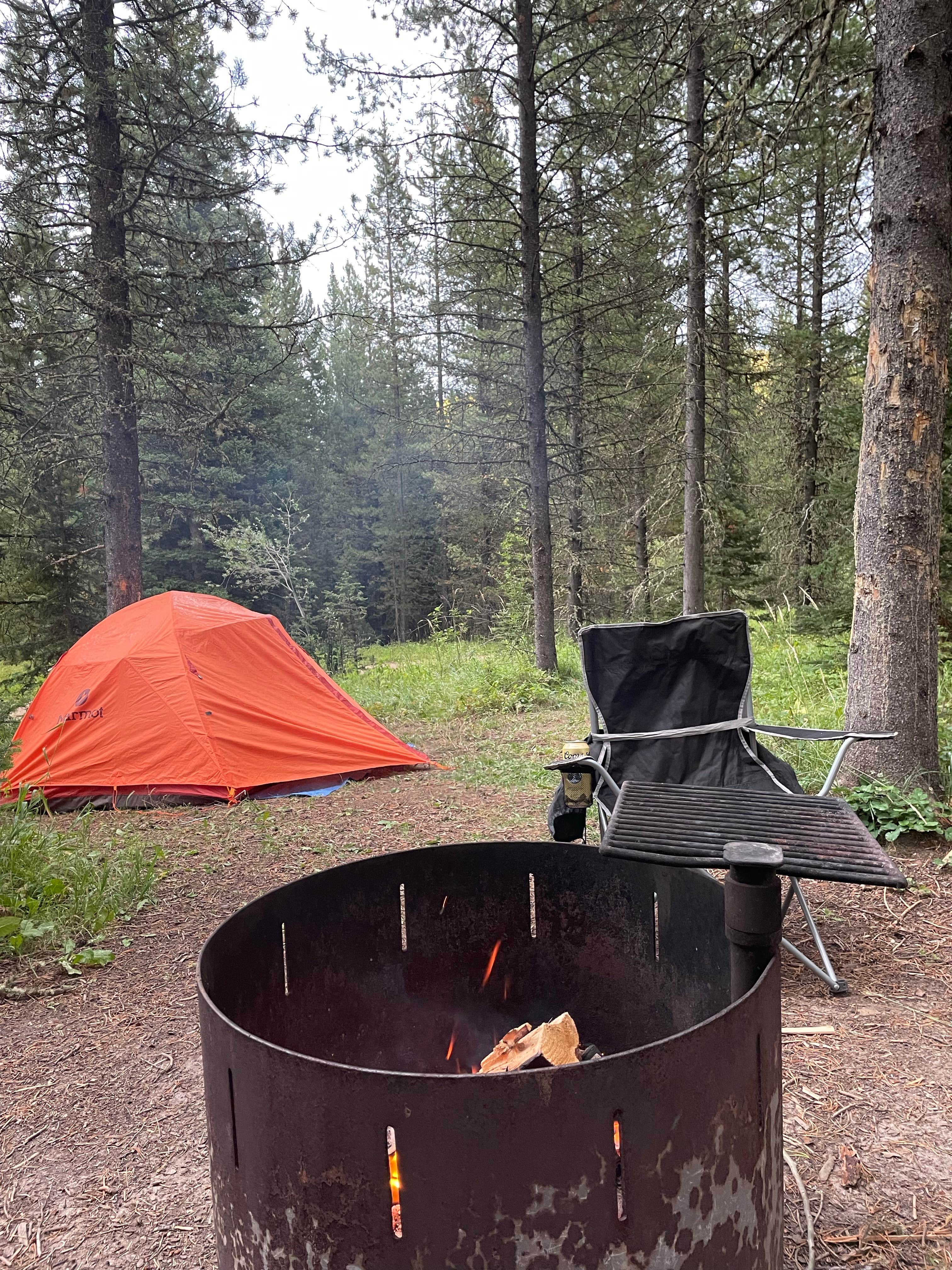 Nicki S.'s photo of a dispersed camping area at Hyalite Canyon Dispersed - FS 1046 in Montana