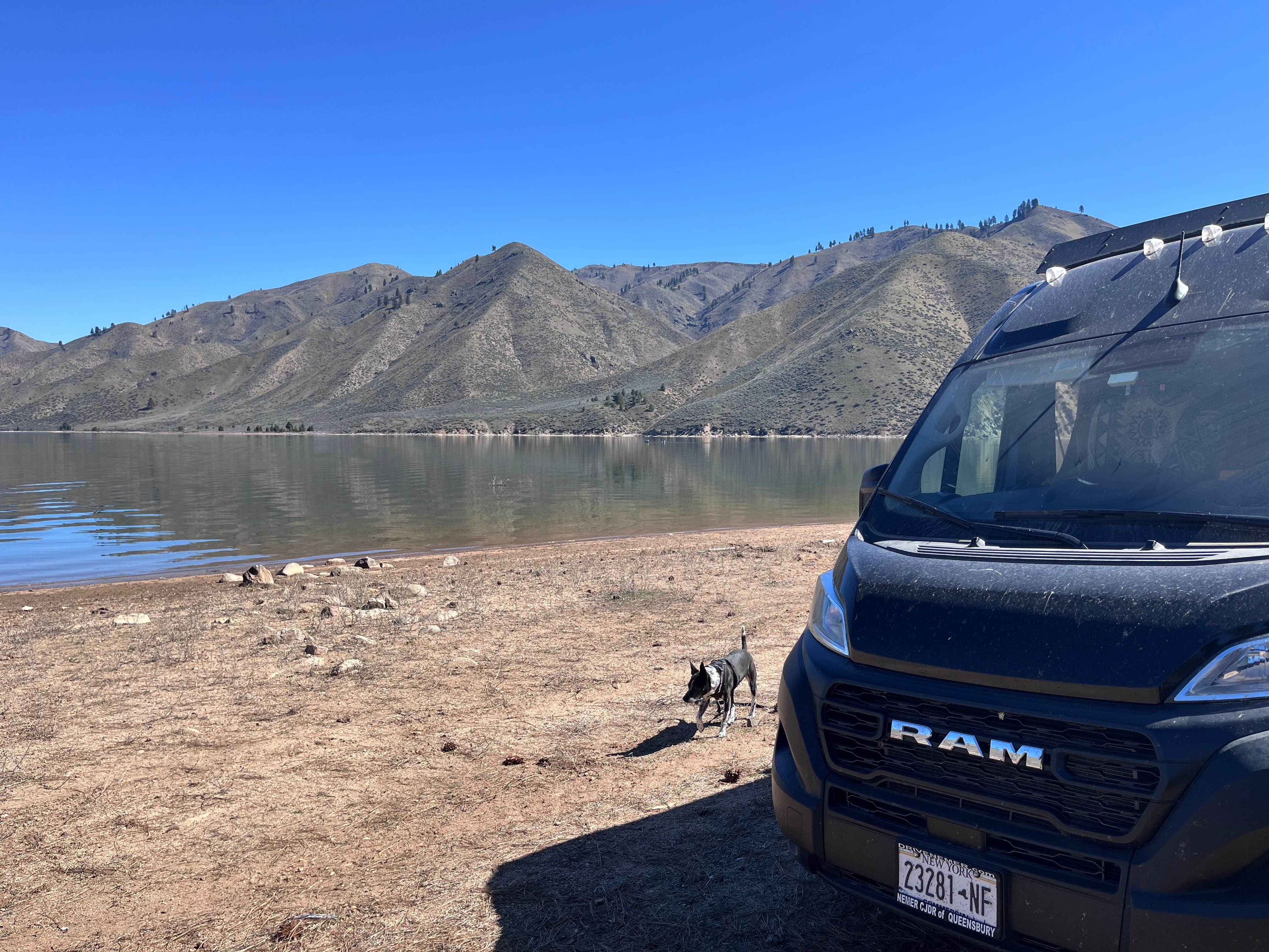 Michelle R.'s photo of camping with pets at Arrowrock Reservoir Dispersed near Boise National Forest