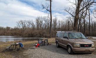 Logan W.'s photo of camping with pets at Pyramid State Recreation Area near Perryville, MO