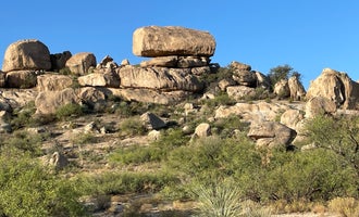 Camping near Jacobson Canyon Overlook: Indian Bread Rocks, Bowie, Arizona