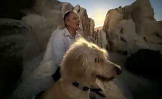 Rachele V.'s photo of camping with pets at Indian Cove Campground — Joshua Tree National Park near Joshua Tree National Park