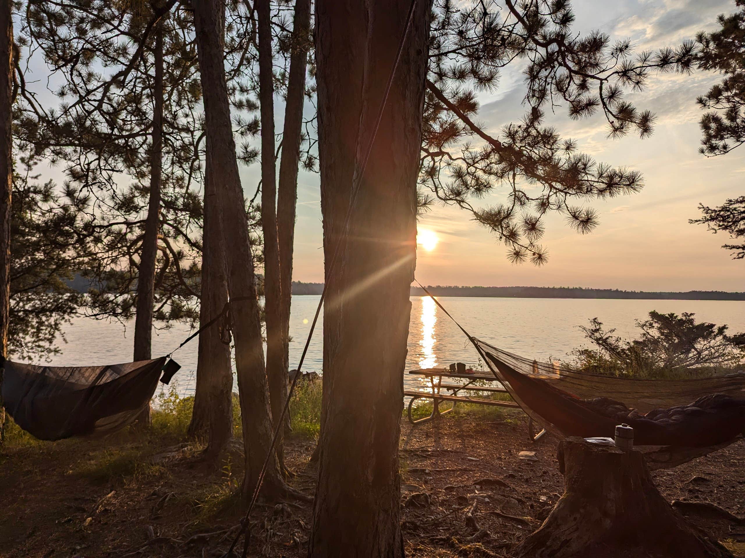 Camper-submitted photo at Indian Island Canoe Campsite on Crane Lake near Voyageurs National Park