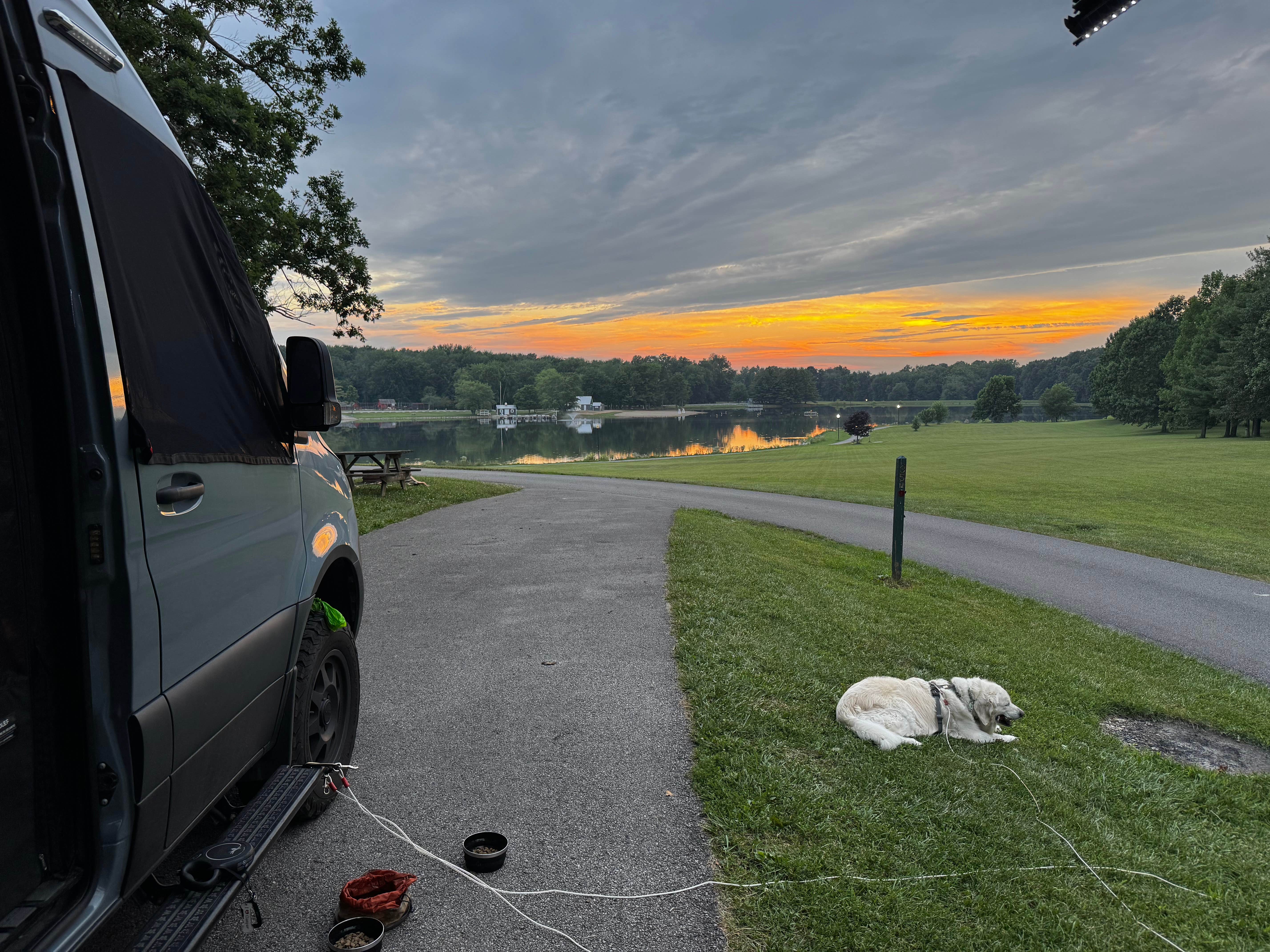 Matt F.'s photo of camping with pets at Buffalo Trace Park near New Pekin, IN