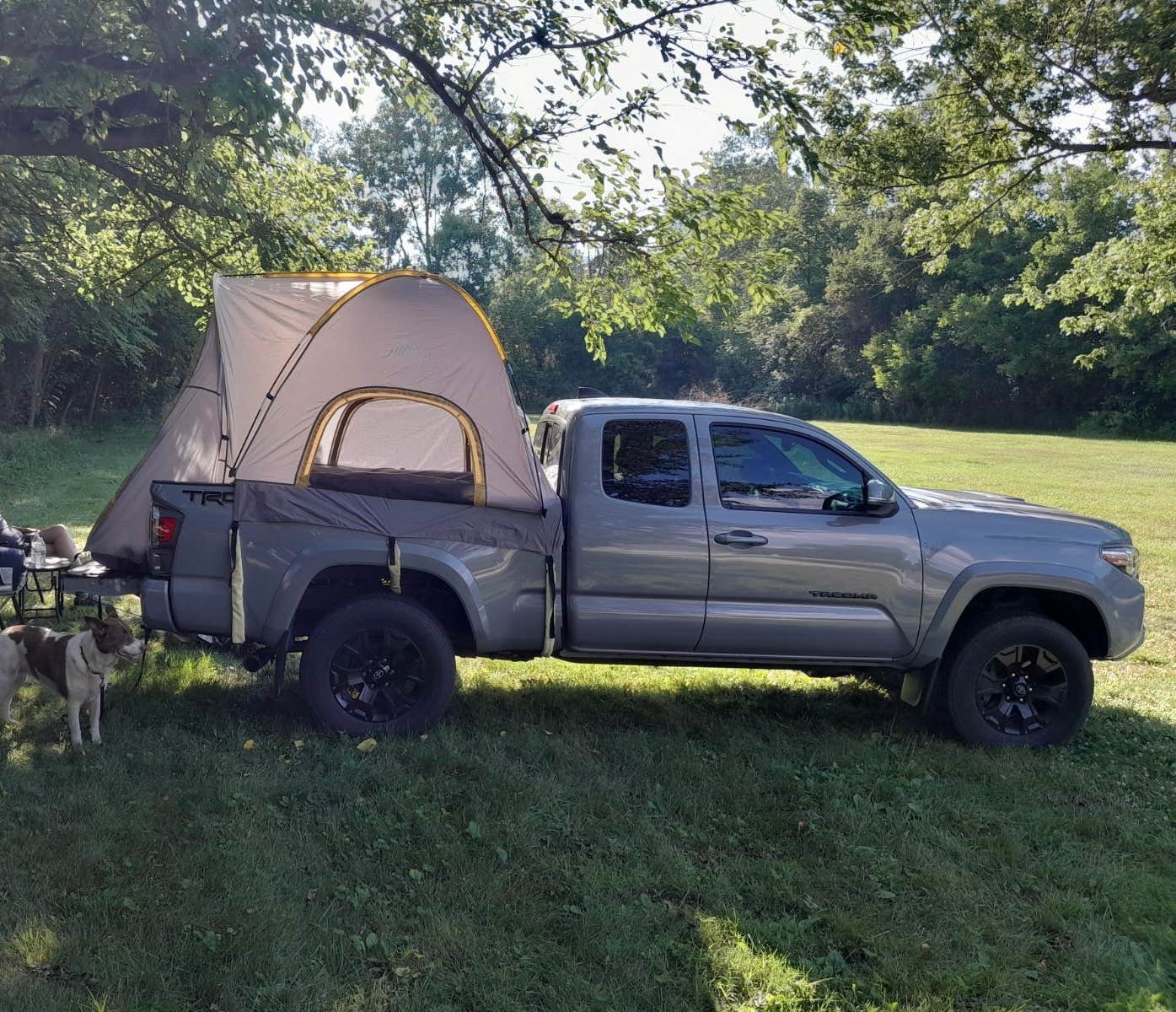 Laura W.'s photo of camping with pets at Wabash & Erie Canal Park near Monticello, IN