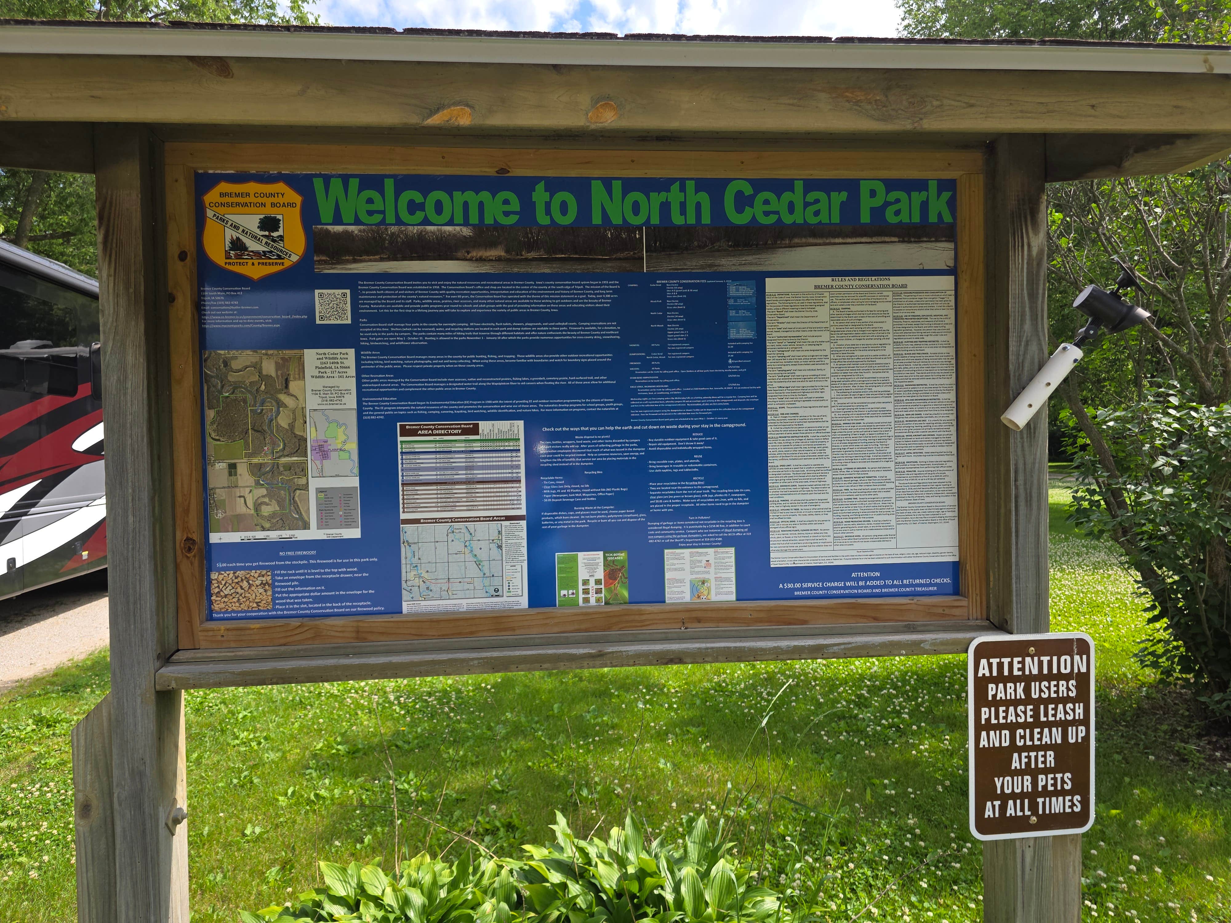 Camping near Howards Woods: North Cedar Park, Plainfield, Iowa