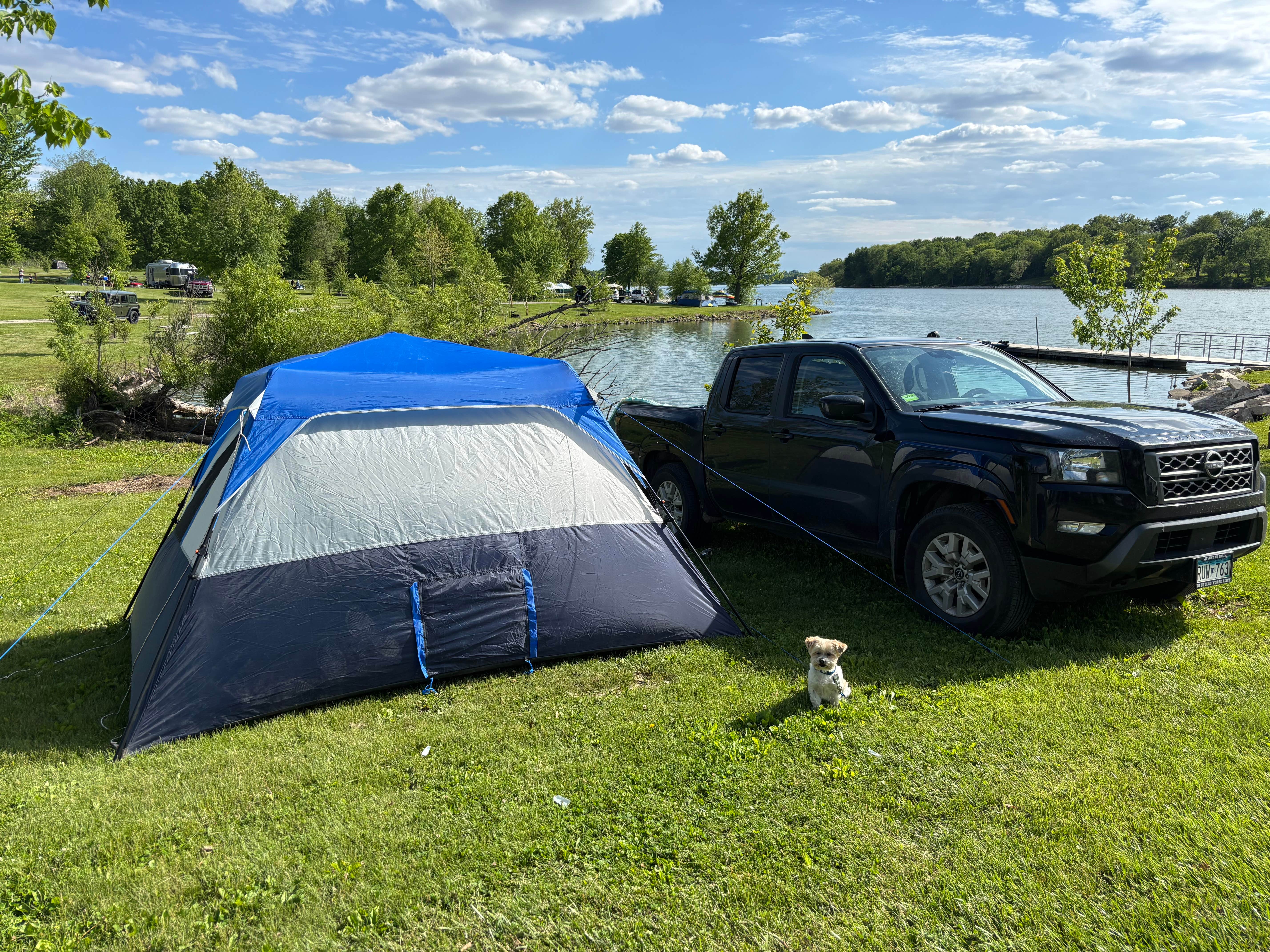 Bruce K.'s photo of camping with pets at Rock Creek State Park Campground near Lake Red Rock