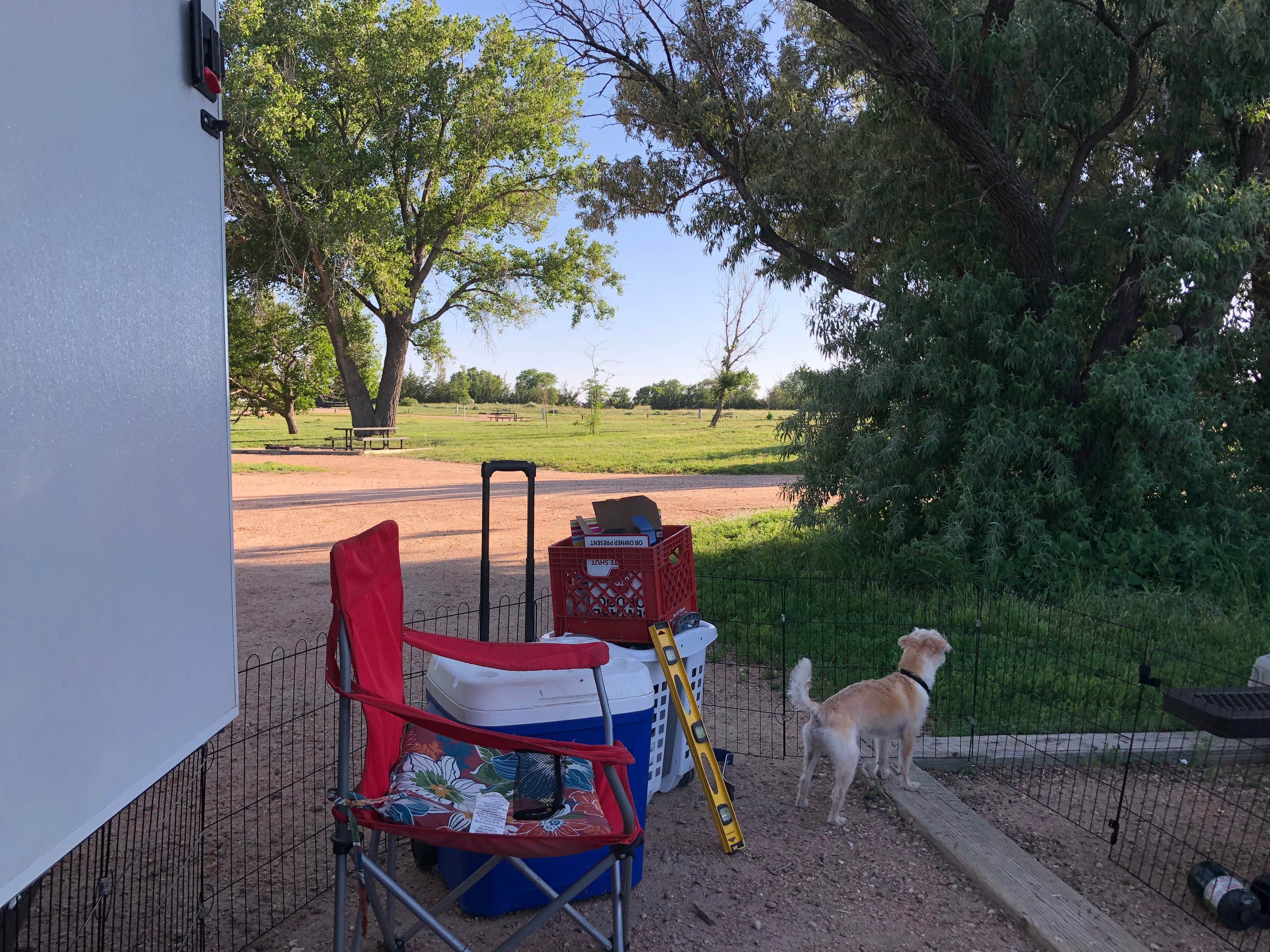 Vallerie S.'s photo of camping with pets at Jackson Lake State Park Campground near Fort Morgan, CO