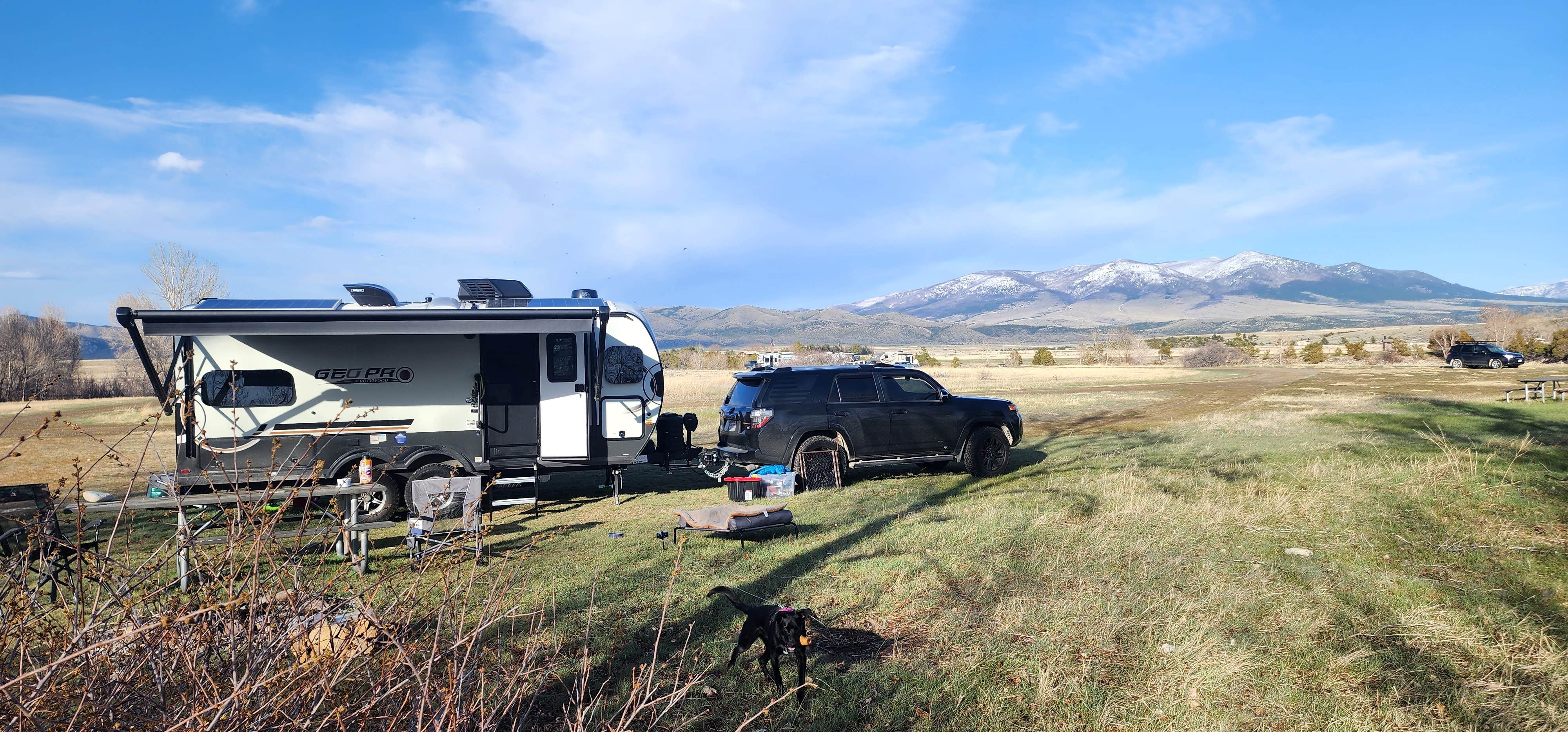 Janelle D.'s photo of camping with pets at Jo Bonner Campground near Helena, MT