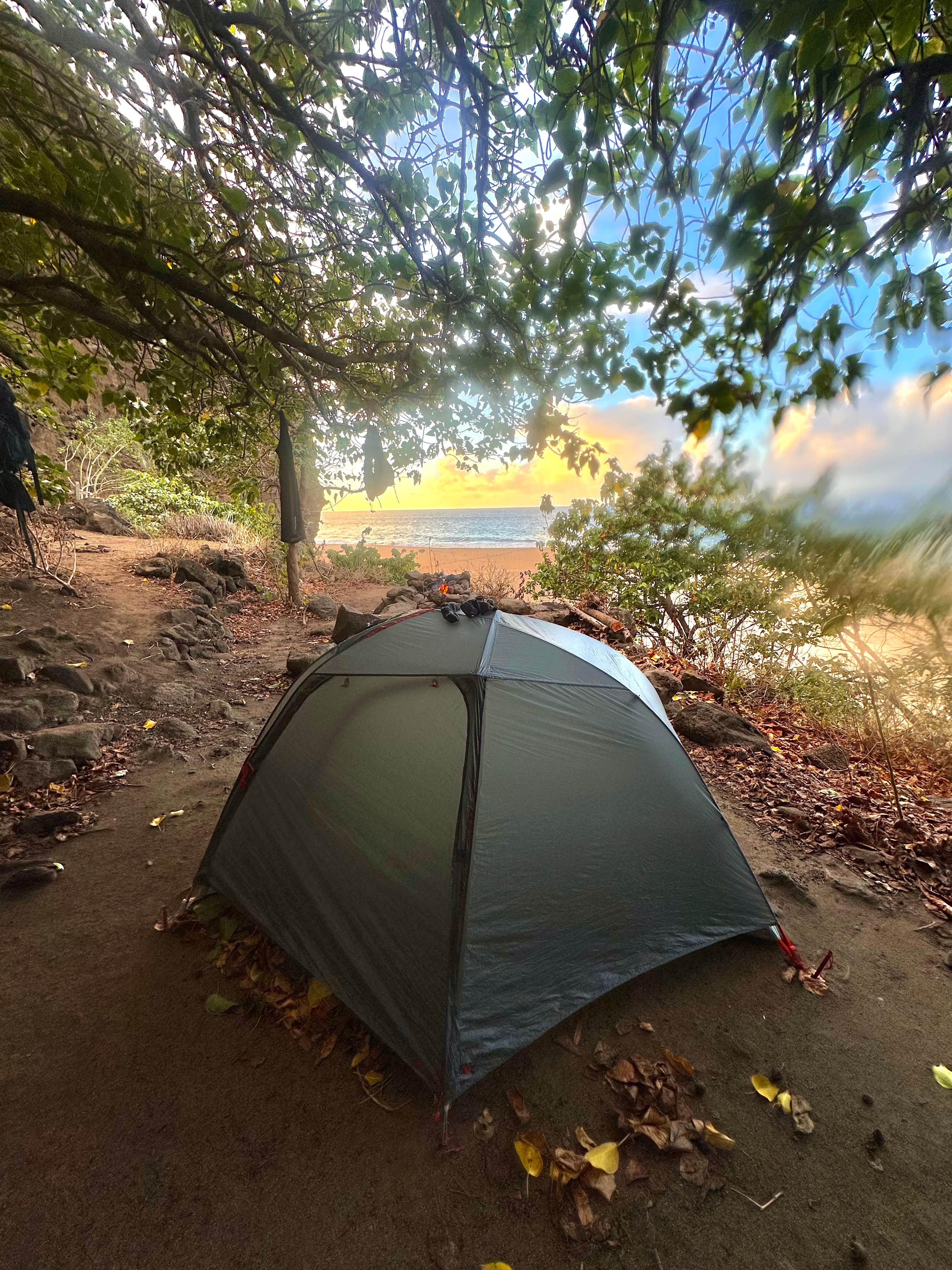 Matt S.'s photo of tent camping at Kalalau Trail Camping — Nāpali Coast State Wilderness Park near Kapa‘a, HI