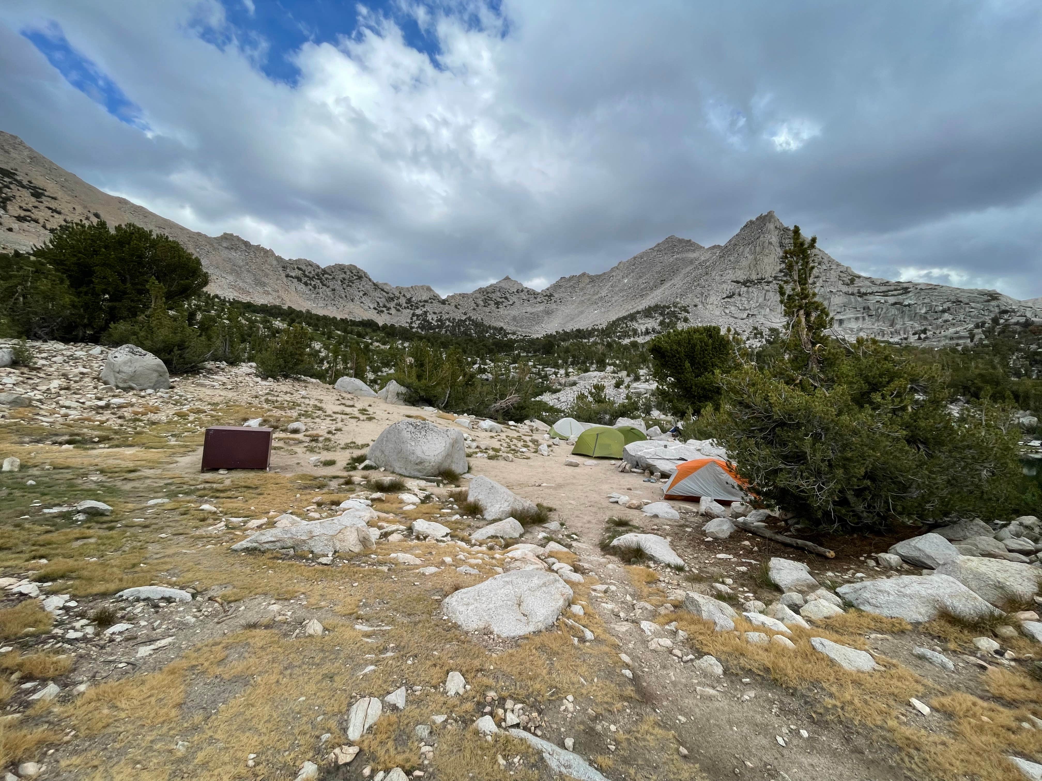 Camper-submitted photo at Kearsarge Lakes backcountry camping near Independence, CA
