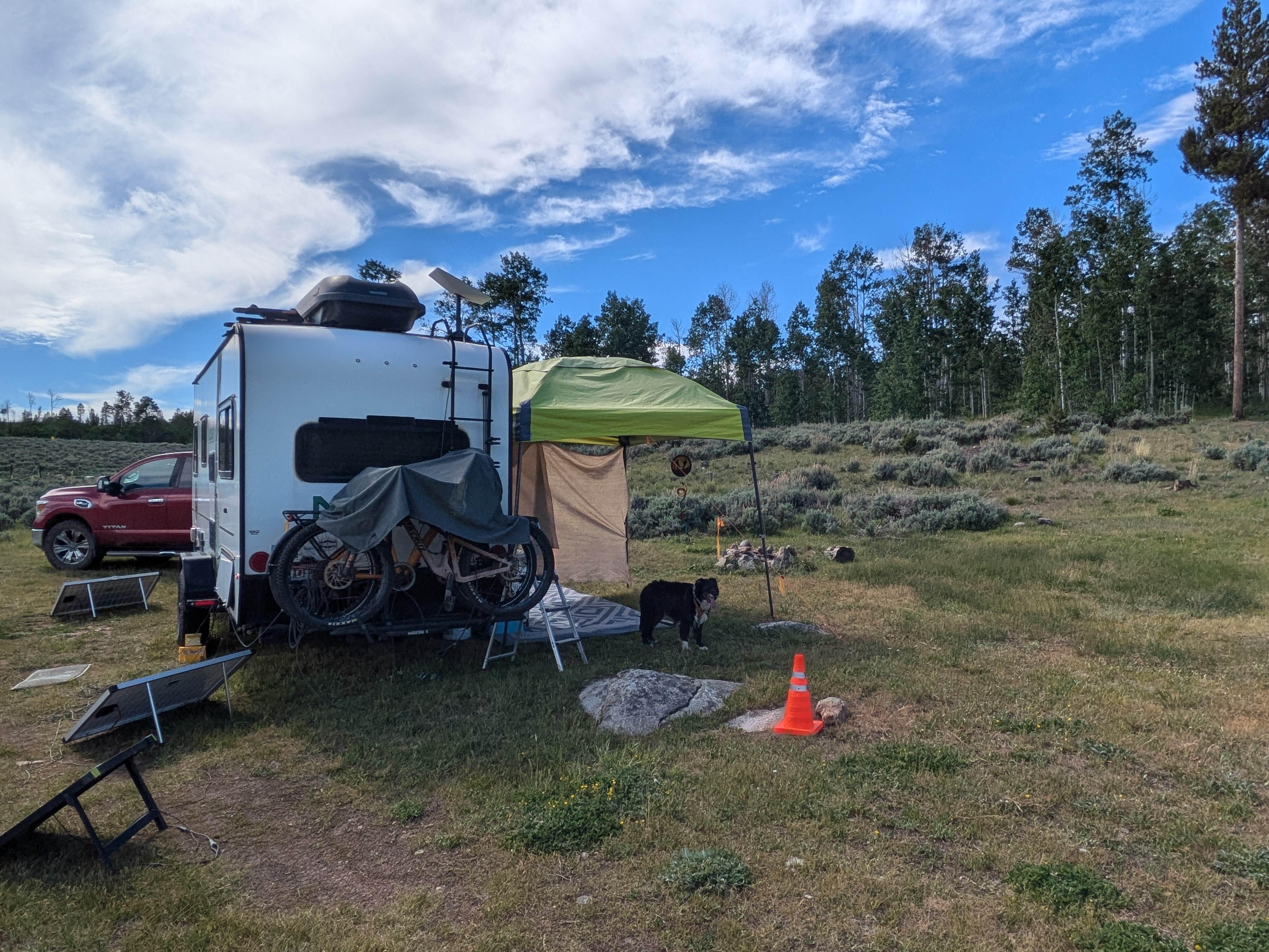 Greg L.'s photo of a dispersed camping area at Kelly Park FS Rd #747 Dispersed Camping near Boulder, WY