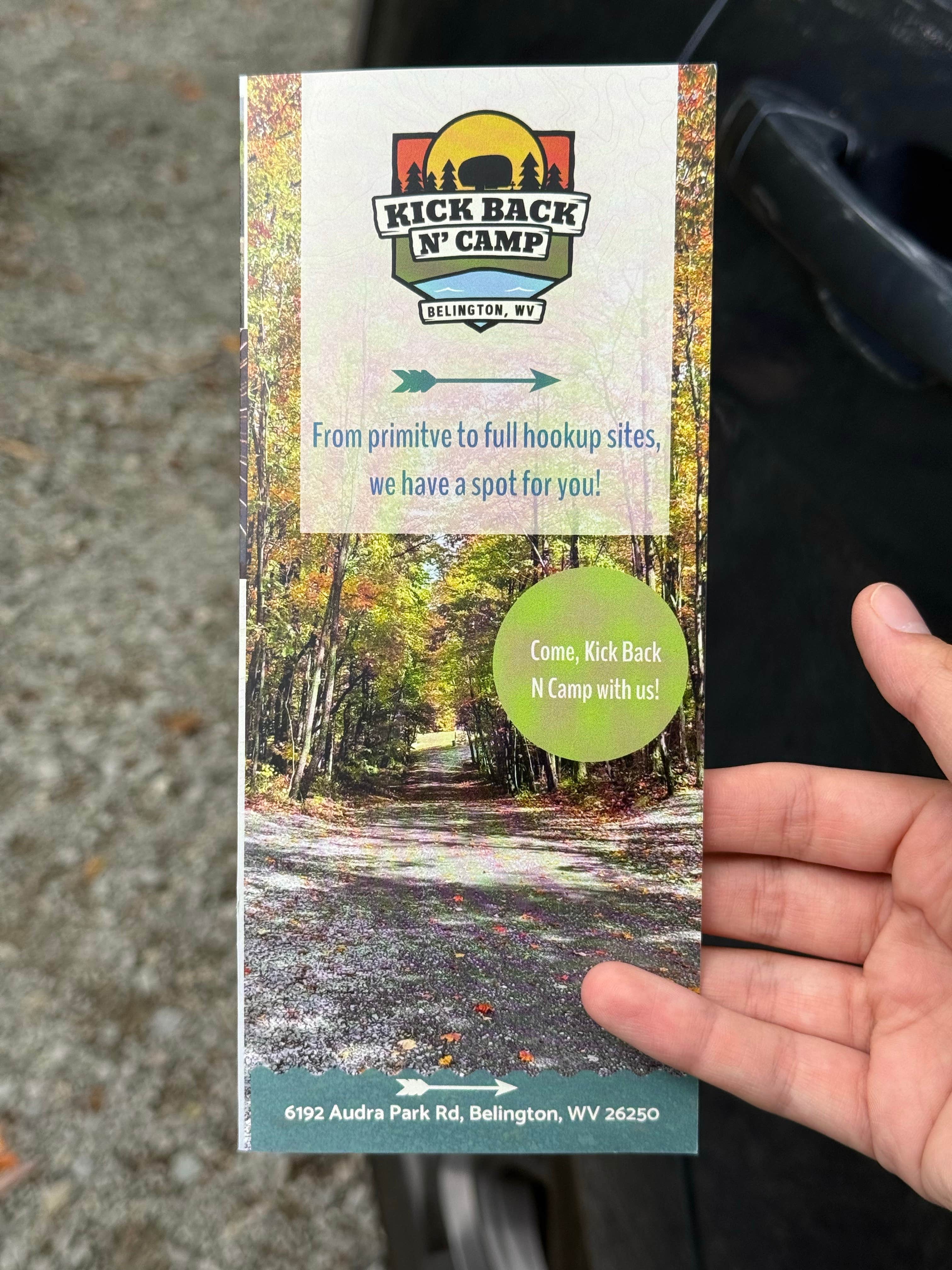 Camper-submitted photo at Kick Back n Camp near West Milford, WV