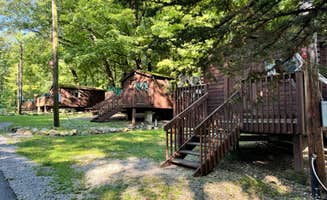 Jessica D.'s photo of a cabin at Kymers Camping Resort near Glen Rock, NJ