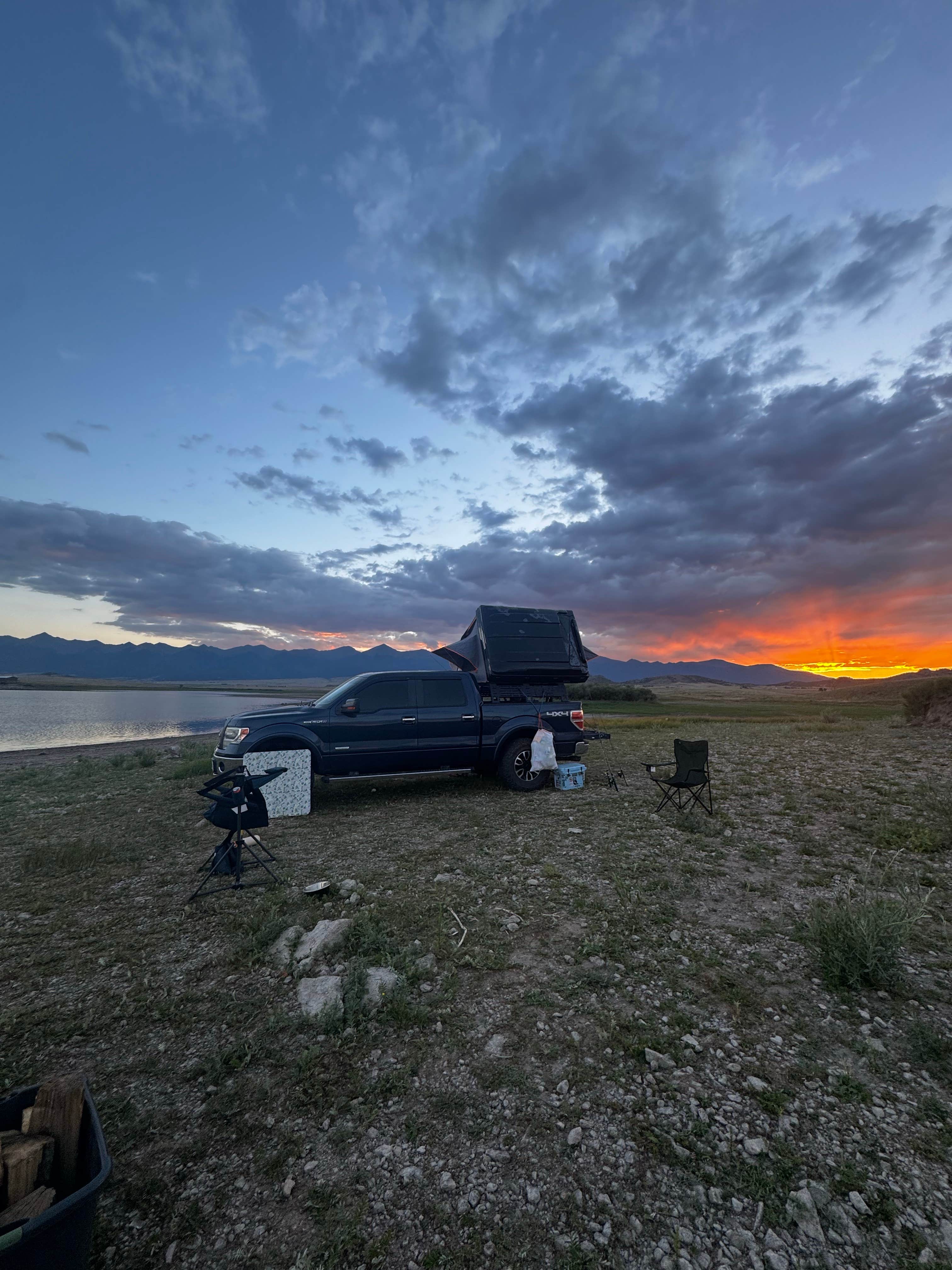 Kyli H.'s photo of a dispersed camping area at Lake Deweese state wildlife area near Westcliffe, CO