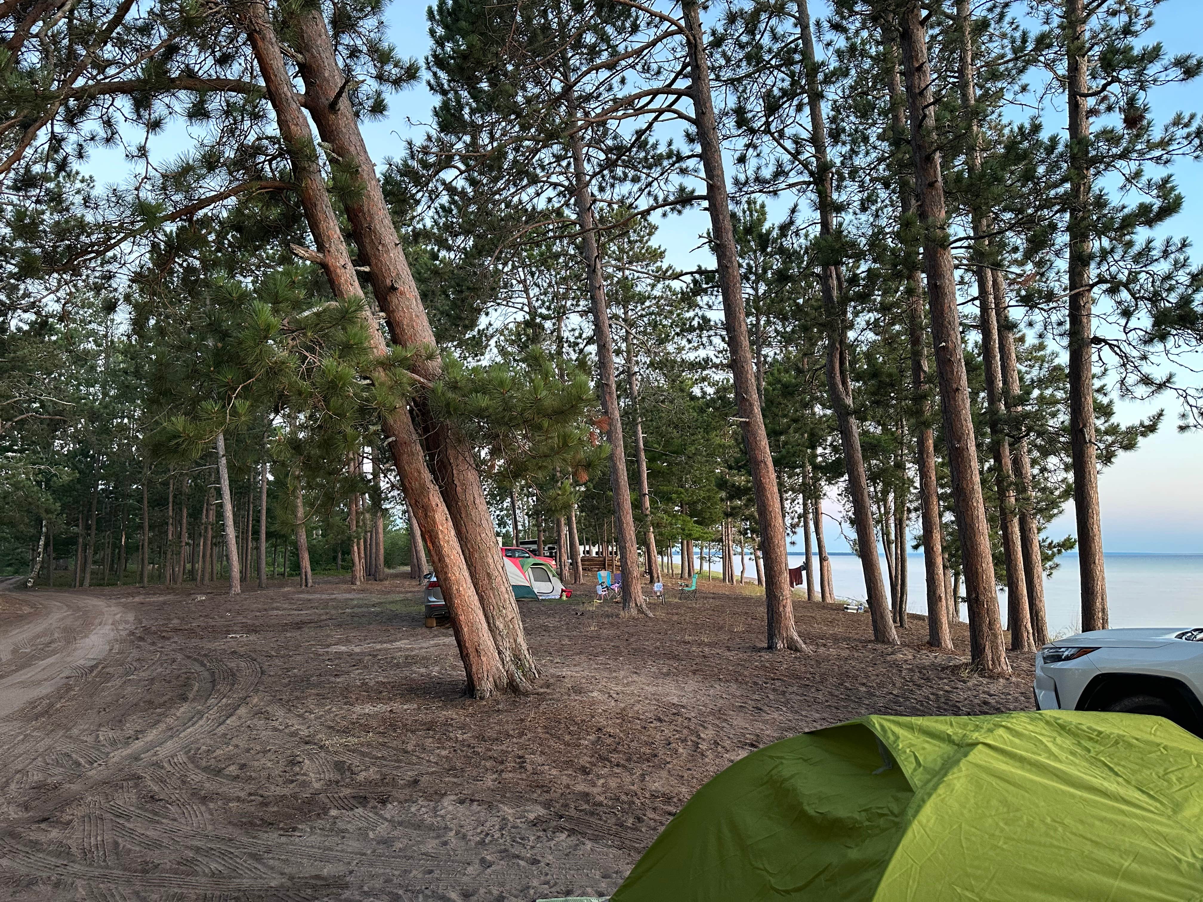 Gayle B.'s photo of tent camping at Lake Superior Beachfront (US Forest Land) near Pictured Rocks National Lakeshore