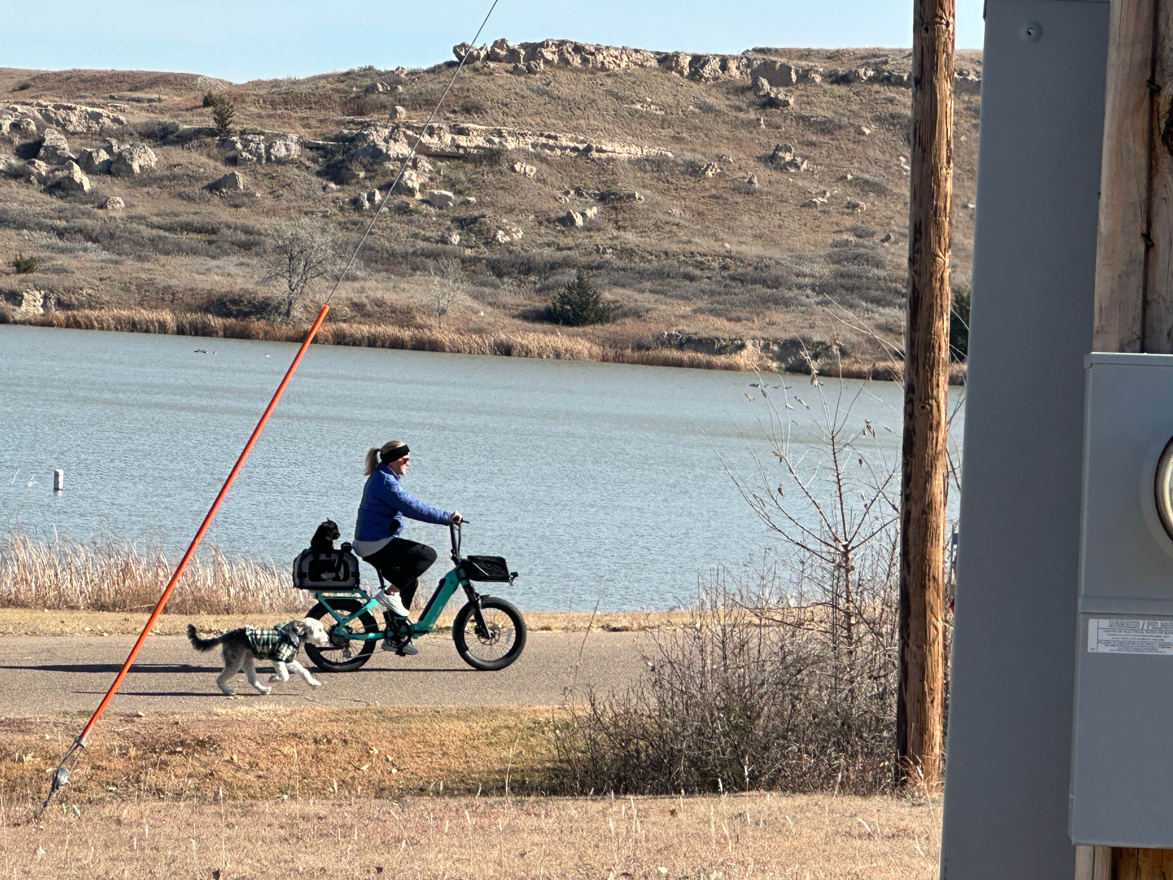 Andy S.'s photo of camping with pets at Lakeview Campground - Historic Lake Scott State Park near Colby, KS