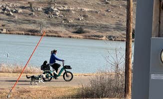 Andy S.'s photo of camping with pets at Lakeview Campground - Historic Lake Scott State Park near Garden City, KS