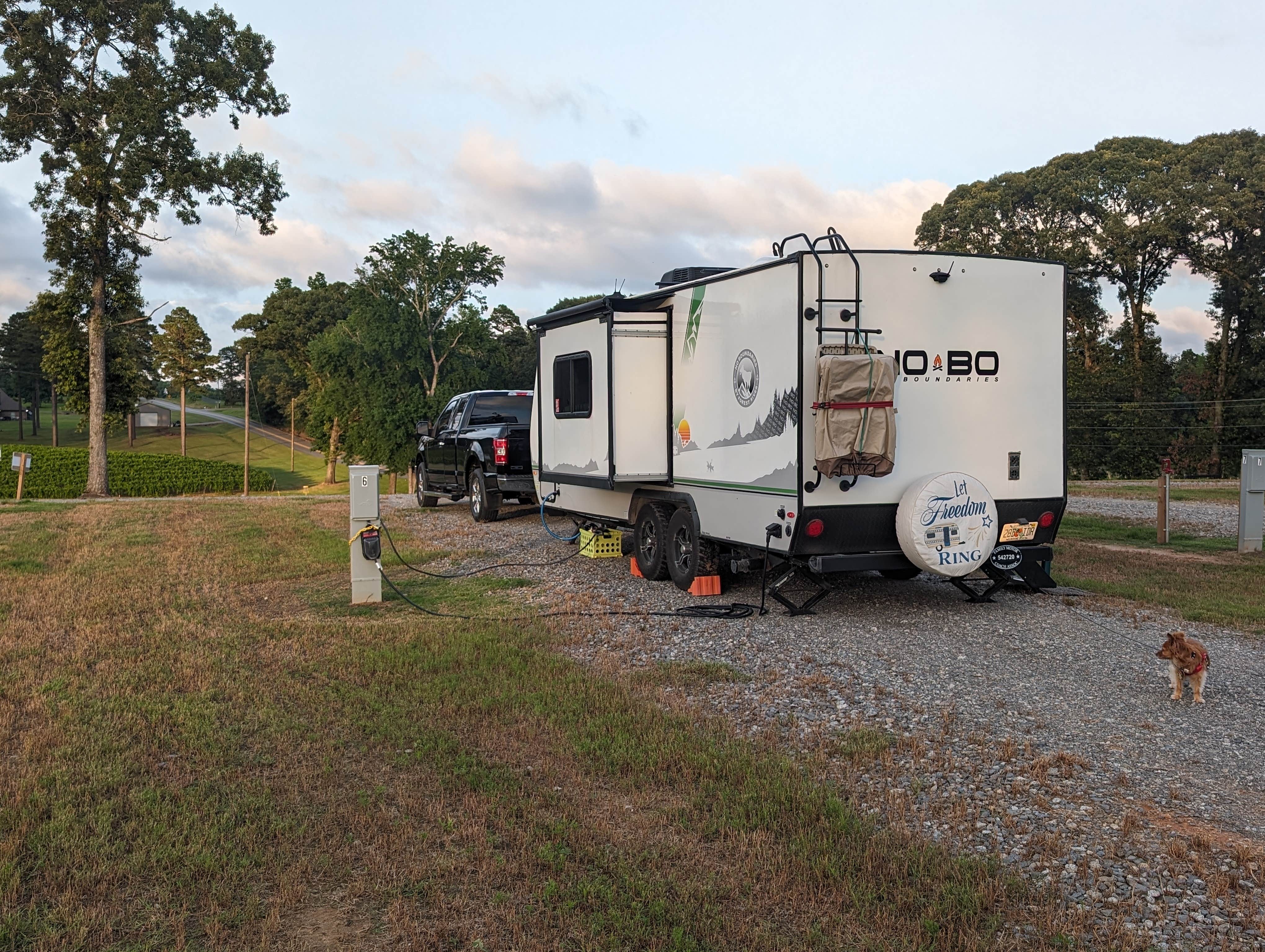 Robert D.'s photo of camping with pets at Landry Vineyards Grape Escape RV Sites near Fairbanks, LA