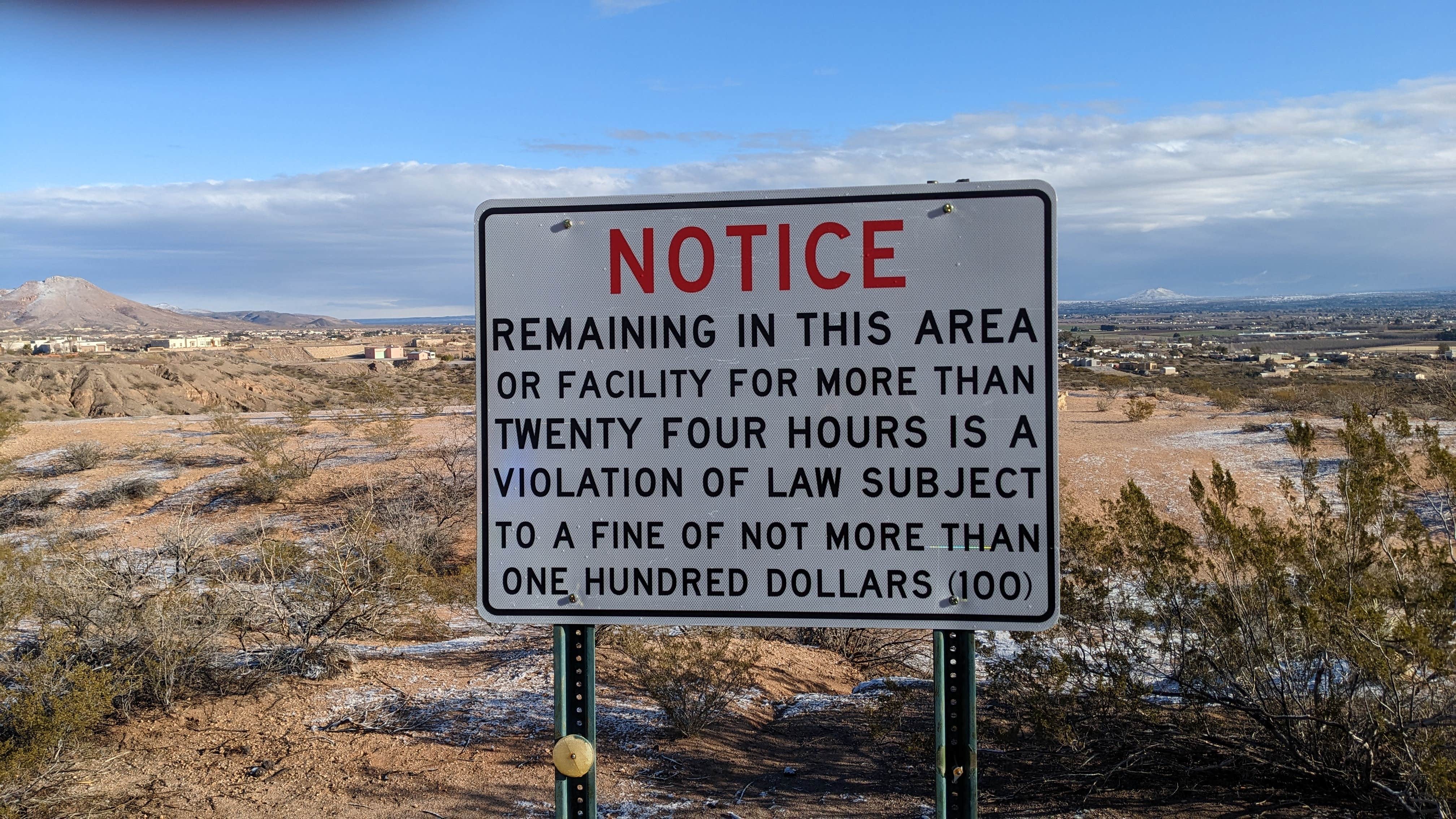 Camper submitted image from Las Cruces Roadrunner Overlook Rest Area - 5