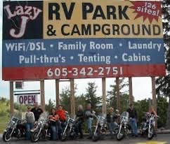 Camping near Happy Holiday RV Resort: Lazy J RV Park and Campground, Rapid City, South Dakota