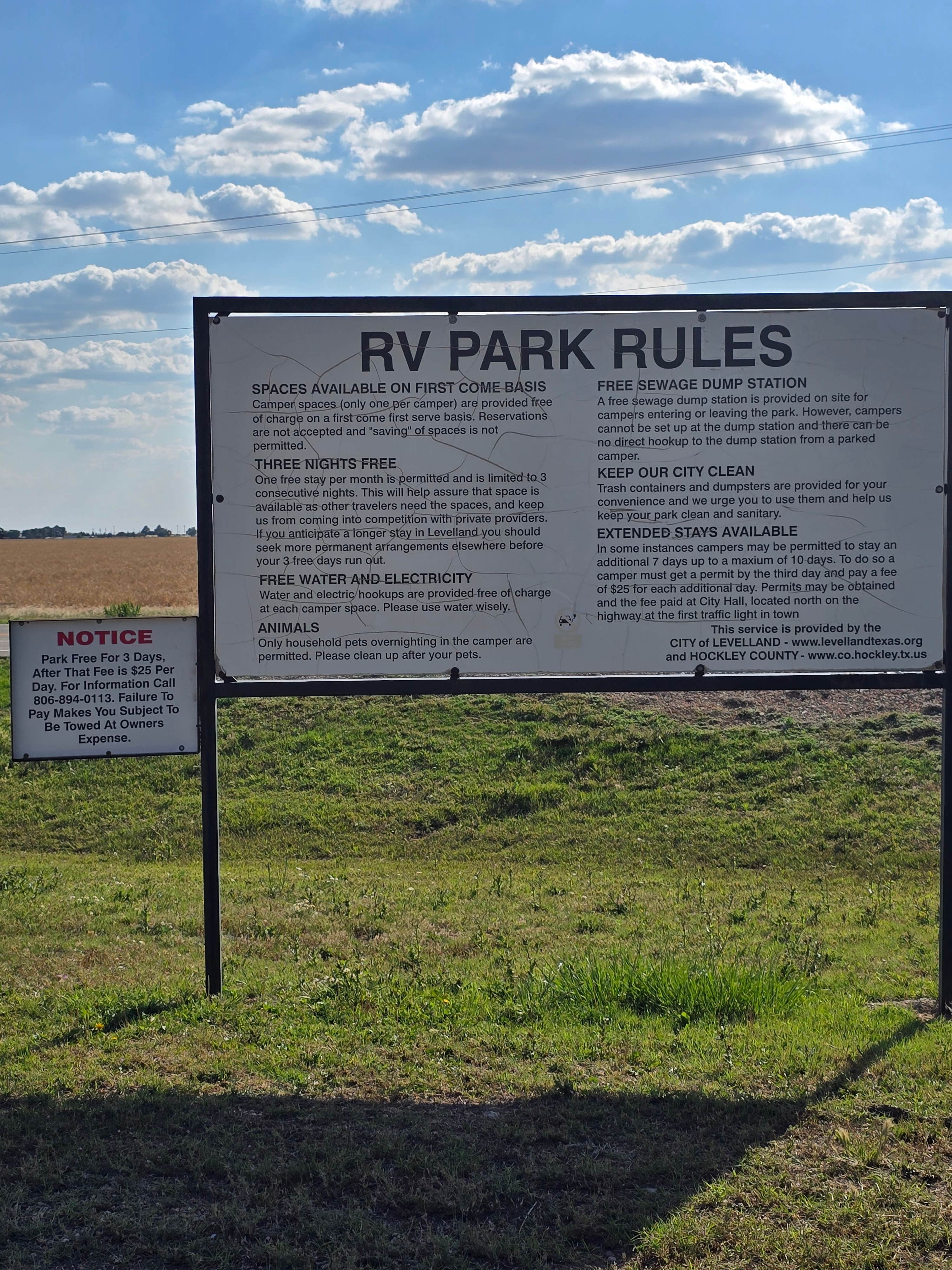 Camper-submitted photo at Levelland City RV Park and Dump station near Denver City, TX