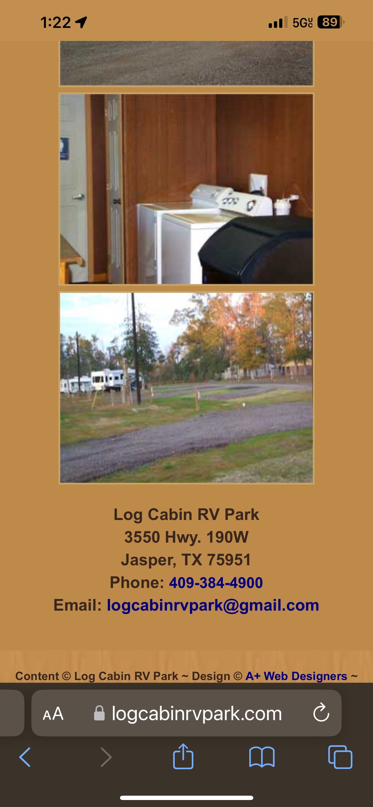 Camper submitted image from Log Cabin RV Park - 1