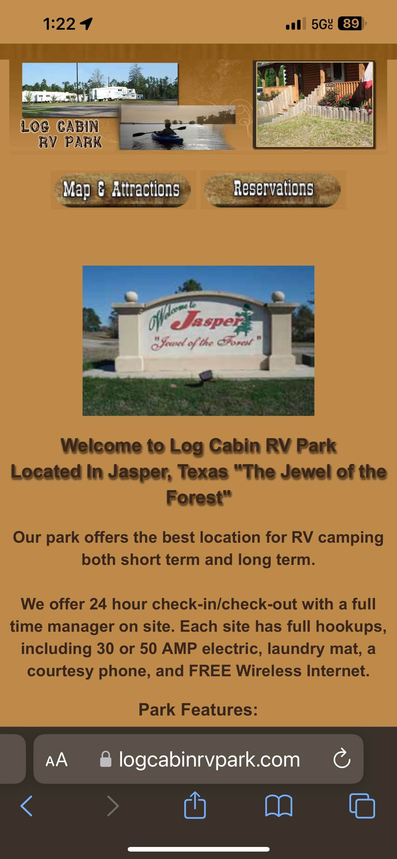 Camper-submitted photo at Log Cabin RV Park near Steinhagen Lake