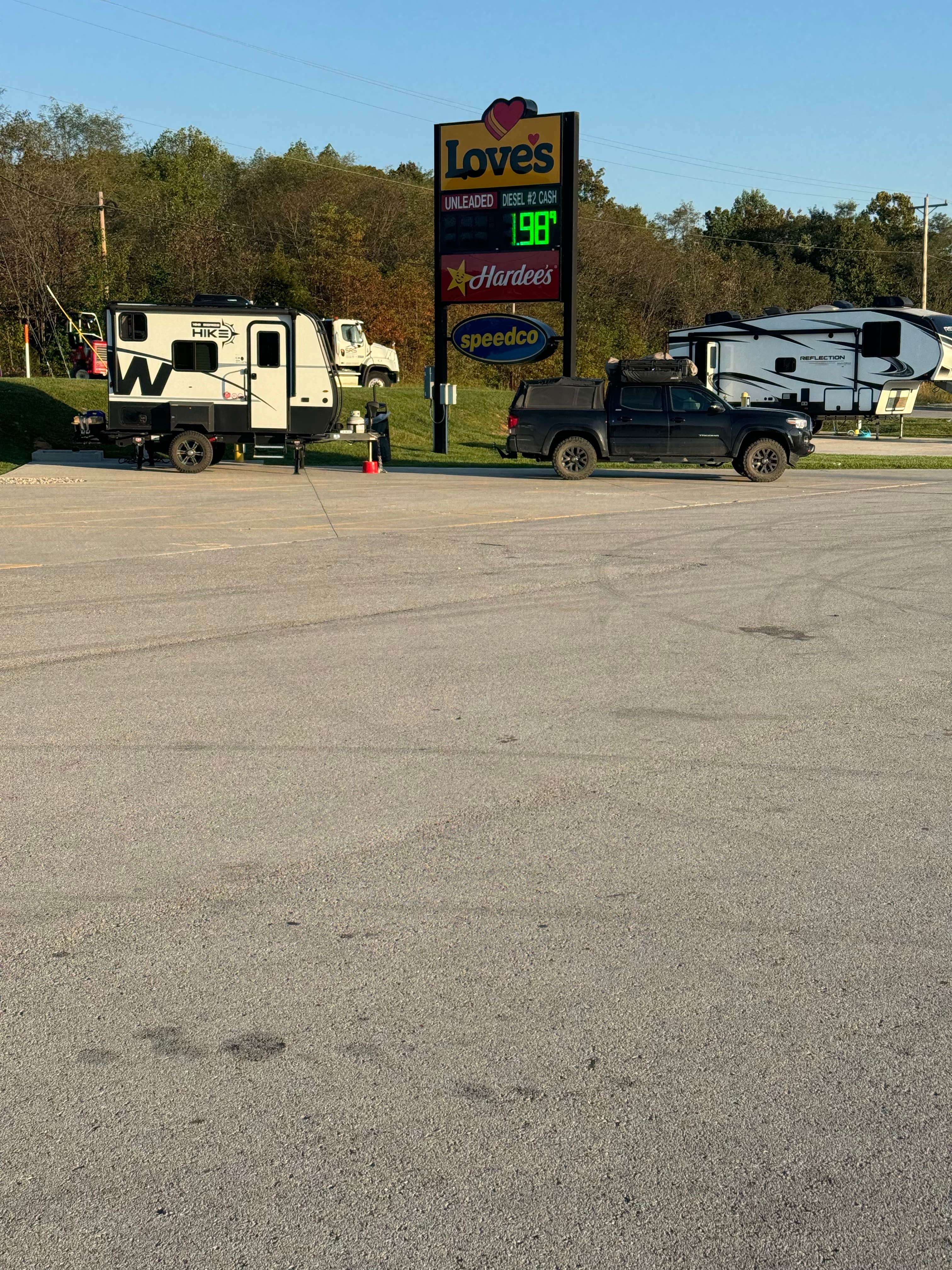 john F.'s photo of rv camping at Love's RV Hookup-Leavenworth IN 839 near Birdseye, IN