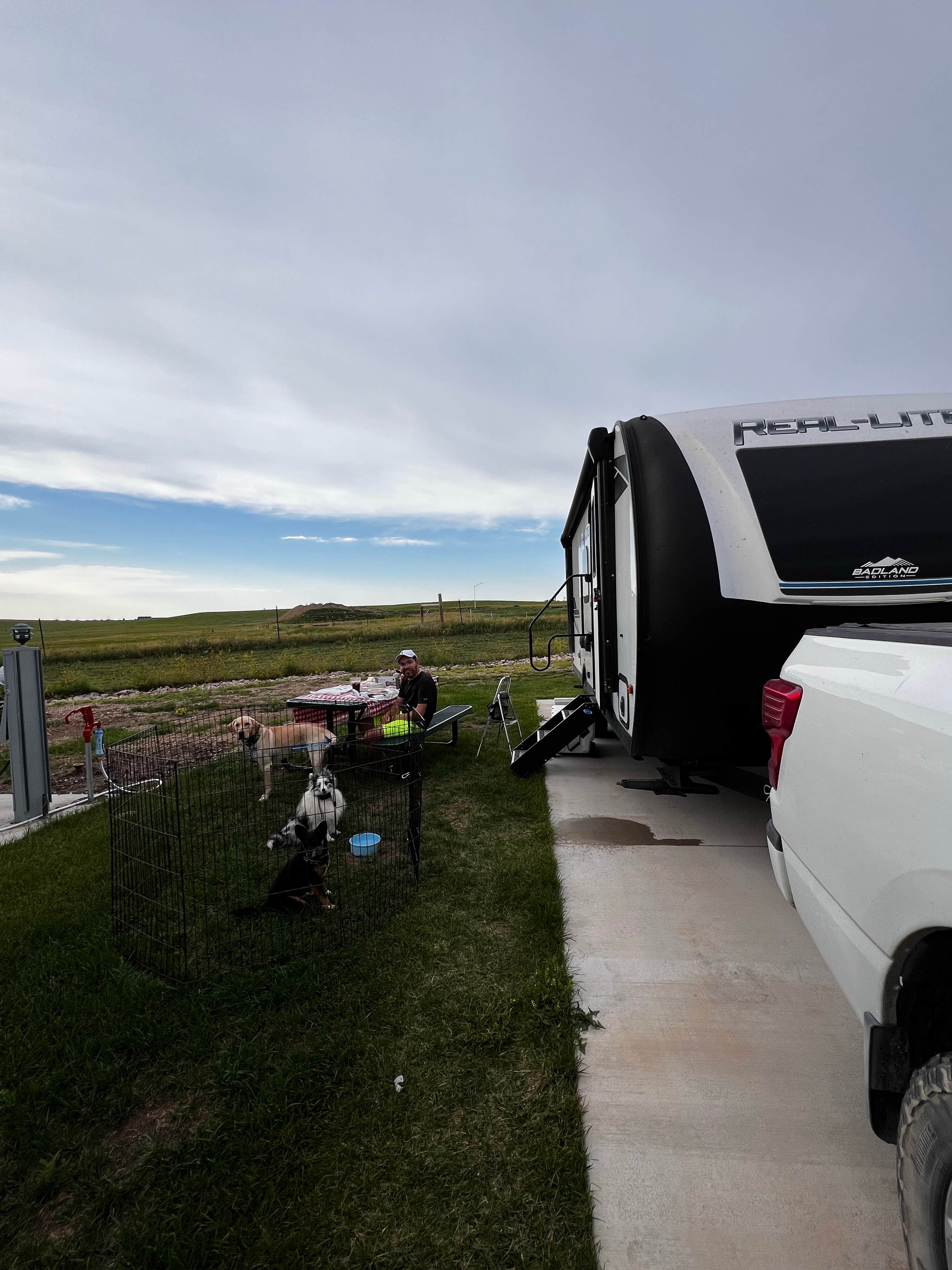 Maggie  C.'s photo of camping with pets at Love's RV Stop-Box Elder 602 near Blackhawk, SD