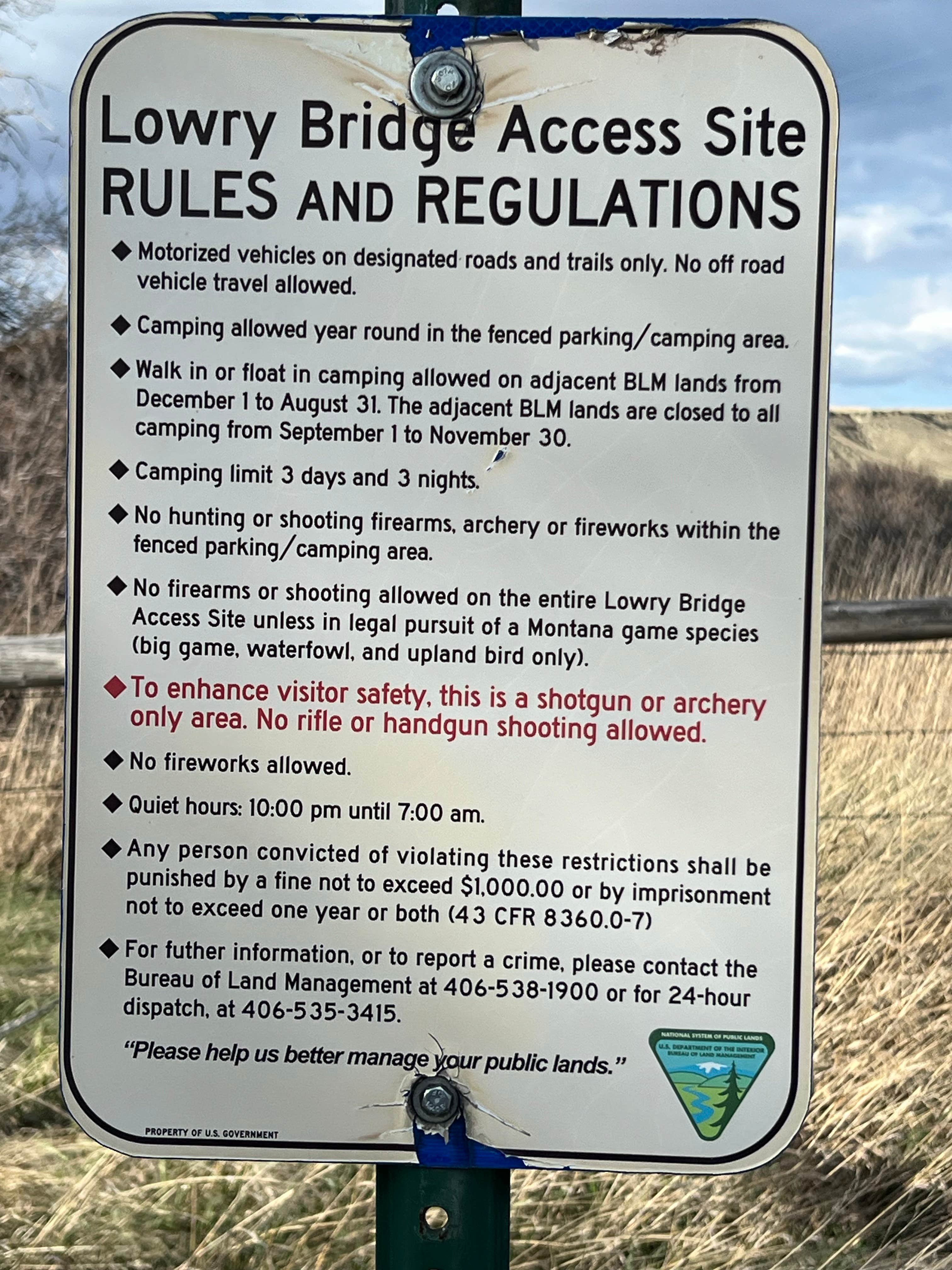 Camper-submitted photo at Lowry Bridge Access Site near Choteau, MT