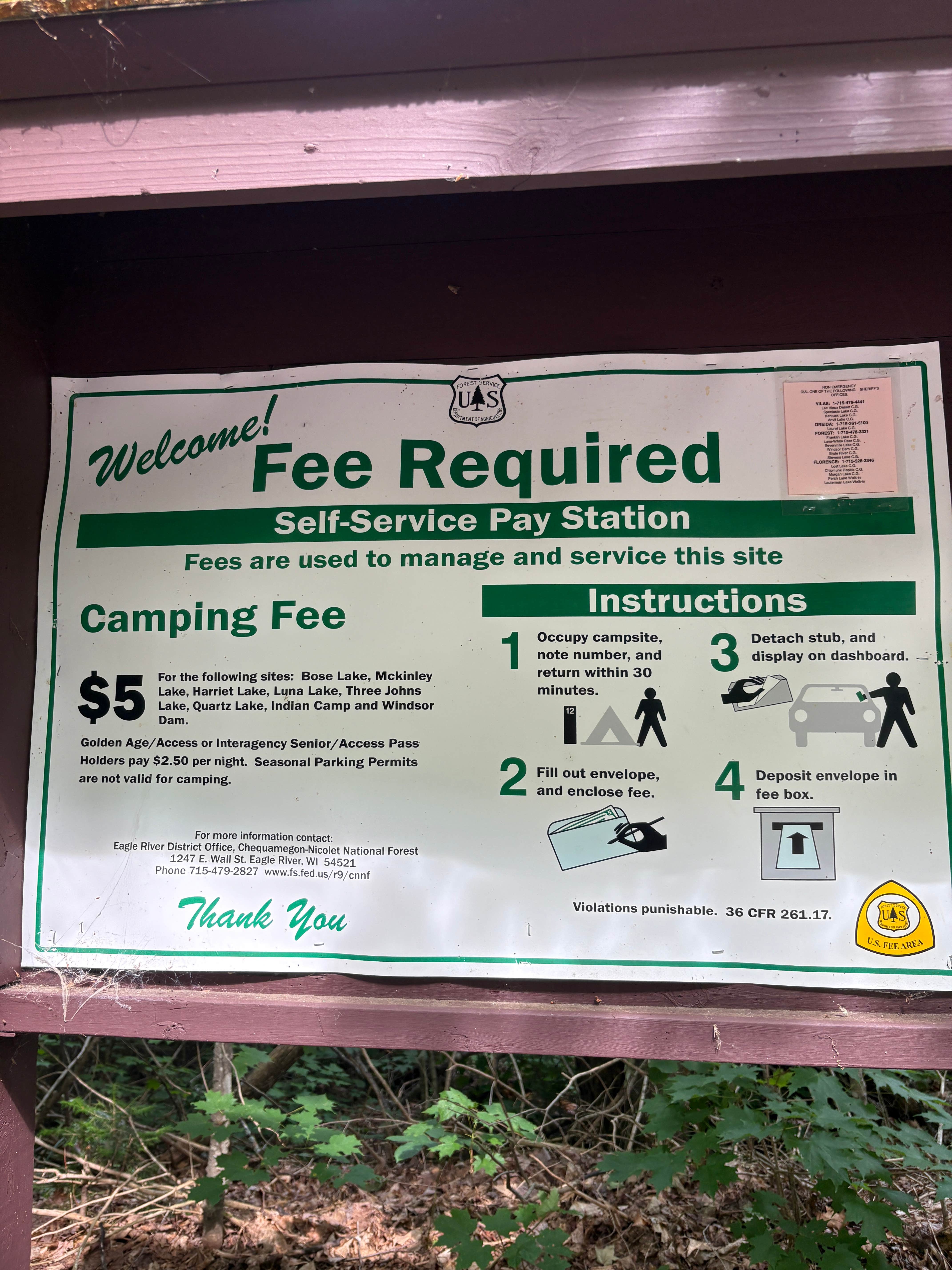 Camper-submitted photo at Luna Lake near Rhinelander, WI